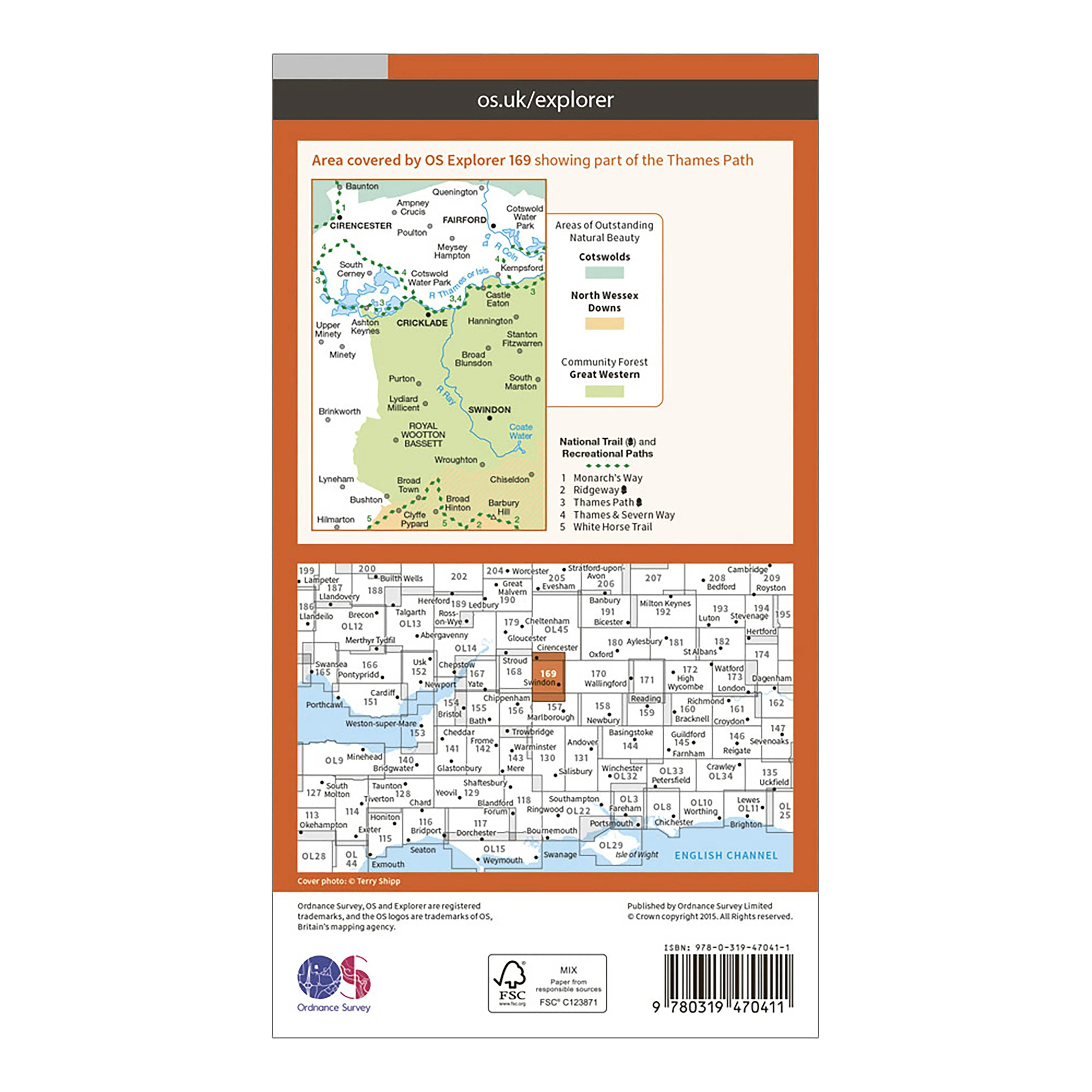 Explorer Active 169 Cirencester & Swindon Map With Digital Version - Image 2