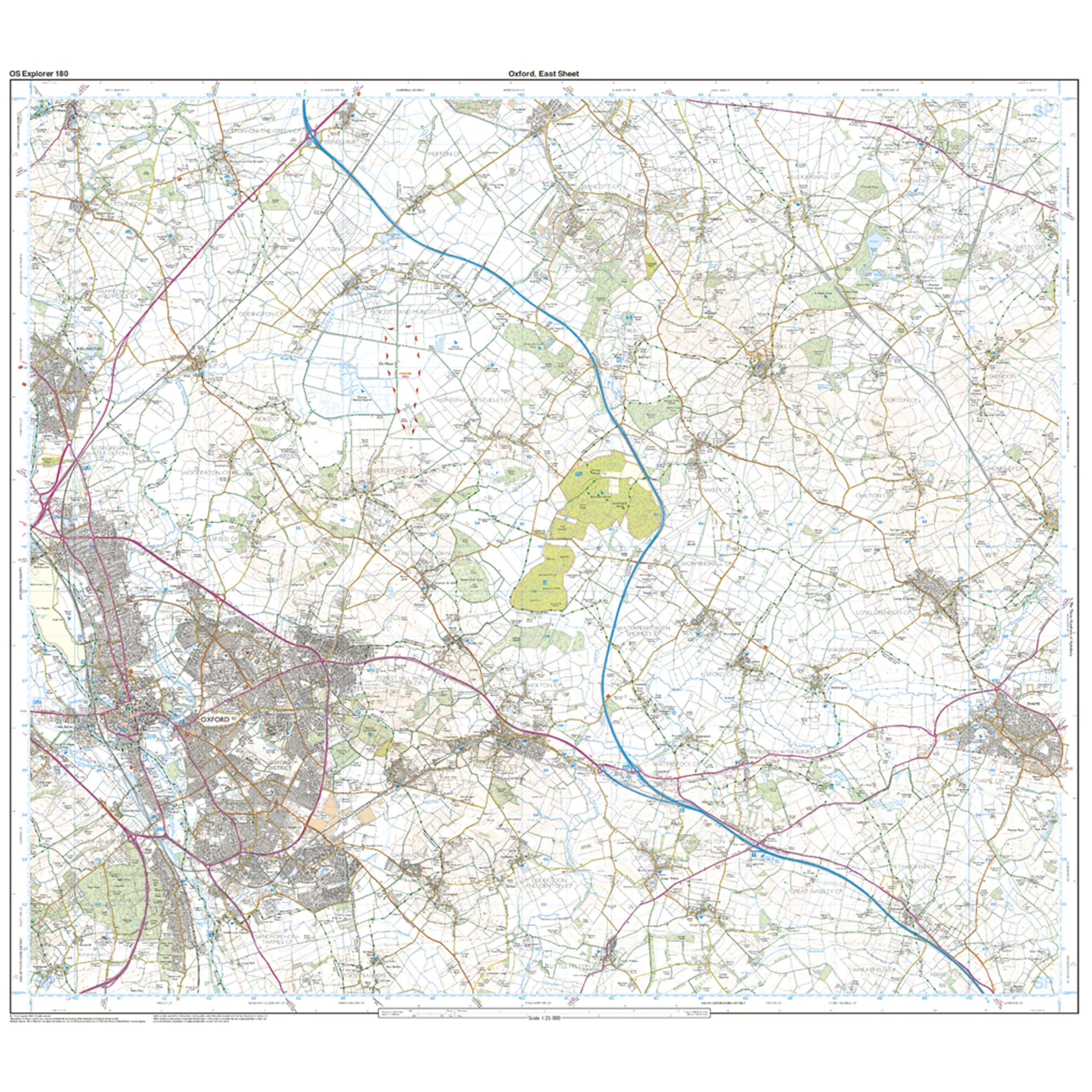 Explorer Active 180 Oxford, Witney & Woodstock Map With Digital Version - Image 7