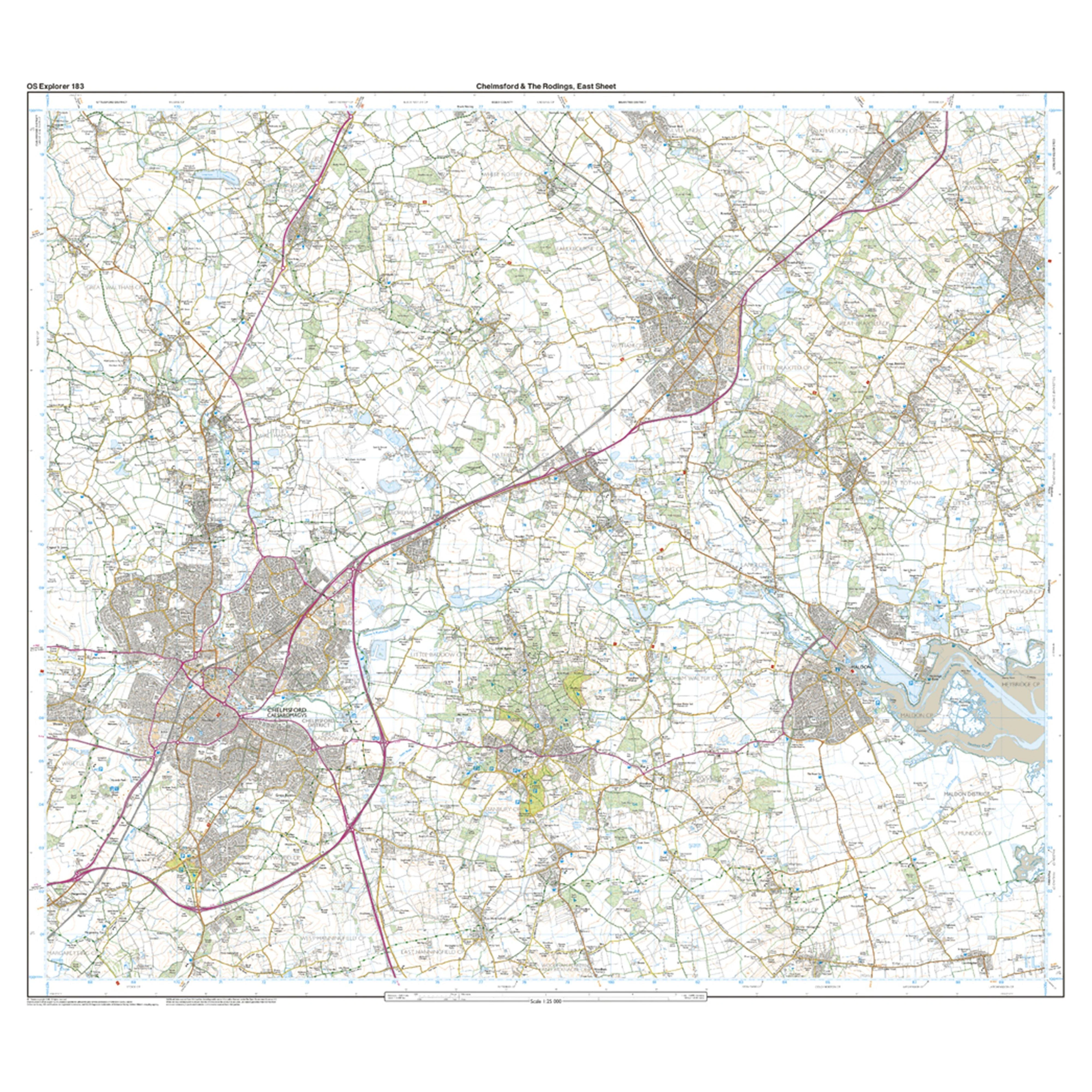 Explorer Active 183 Chelmsford & The Rodings Map With Digital Version - Image 3