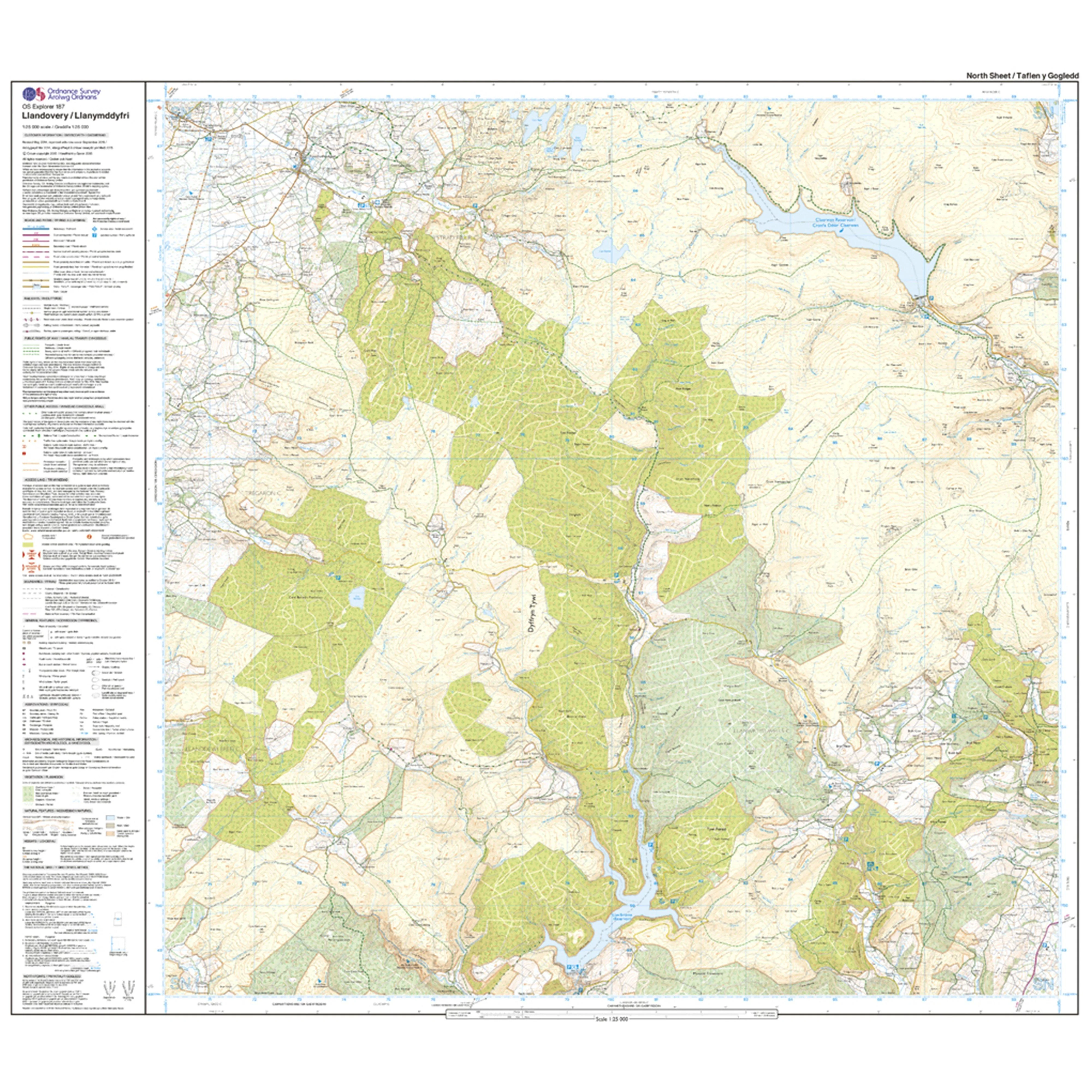 Explorer Active 187 Llandovery, Llanwrtyd Wells & Lyn Brianne Map With Digital Version - Image 3