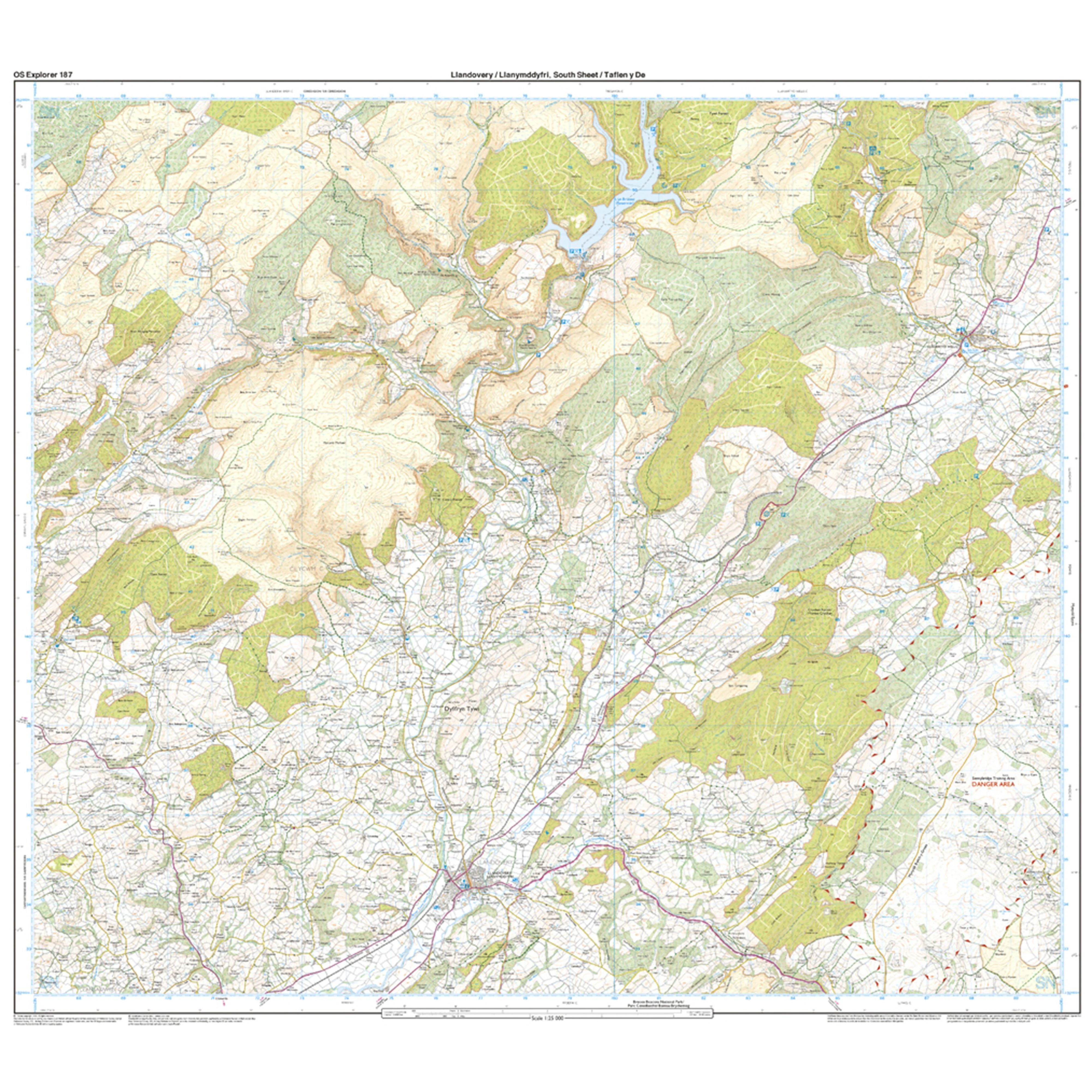 Explorer Active 187 Llandovery, Llanwrtyd Wells & Lyn Brianne Map With Digital Version - Image 4
