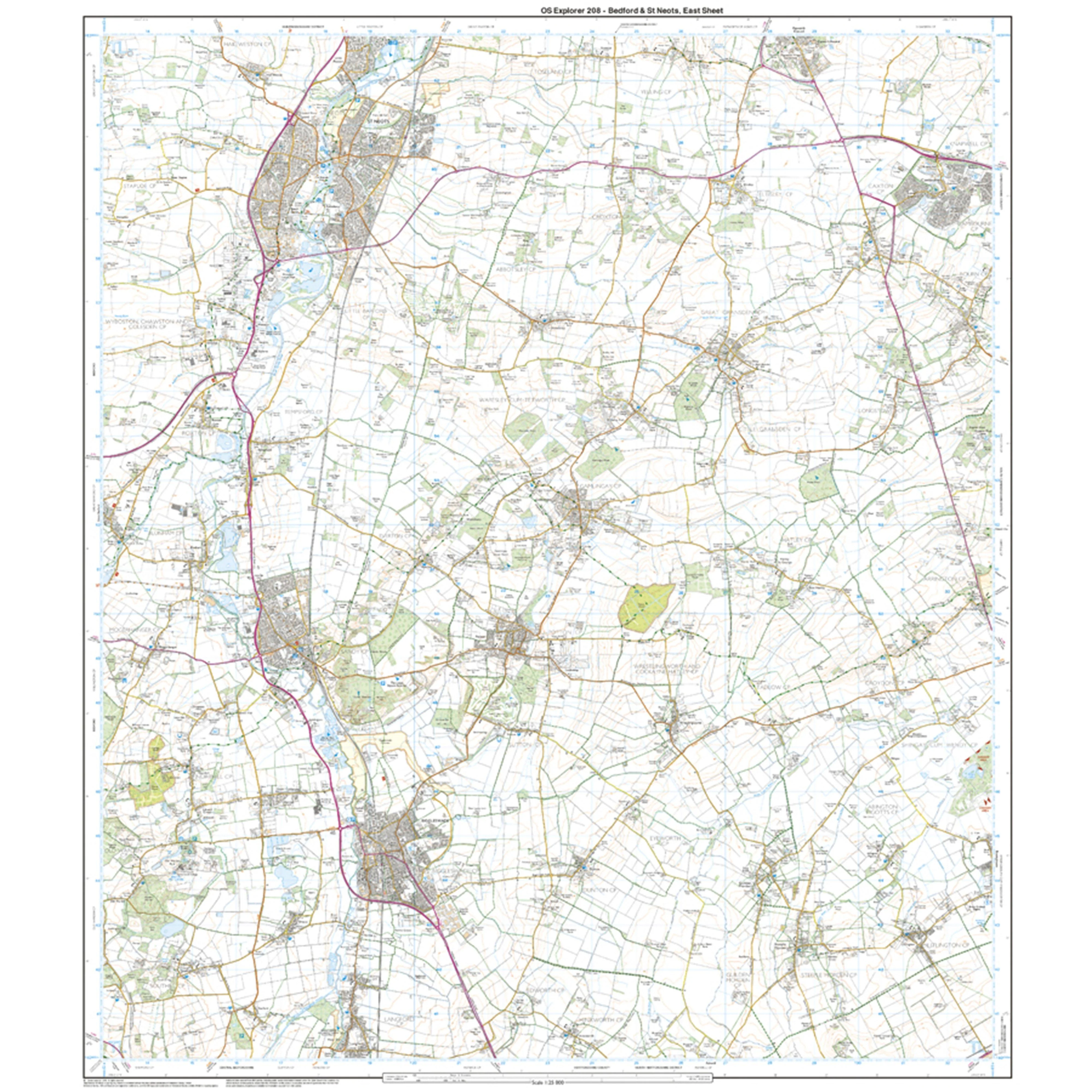 Explorer Active 208 Bedford & St Neots Map With Digital Version - Image 3