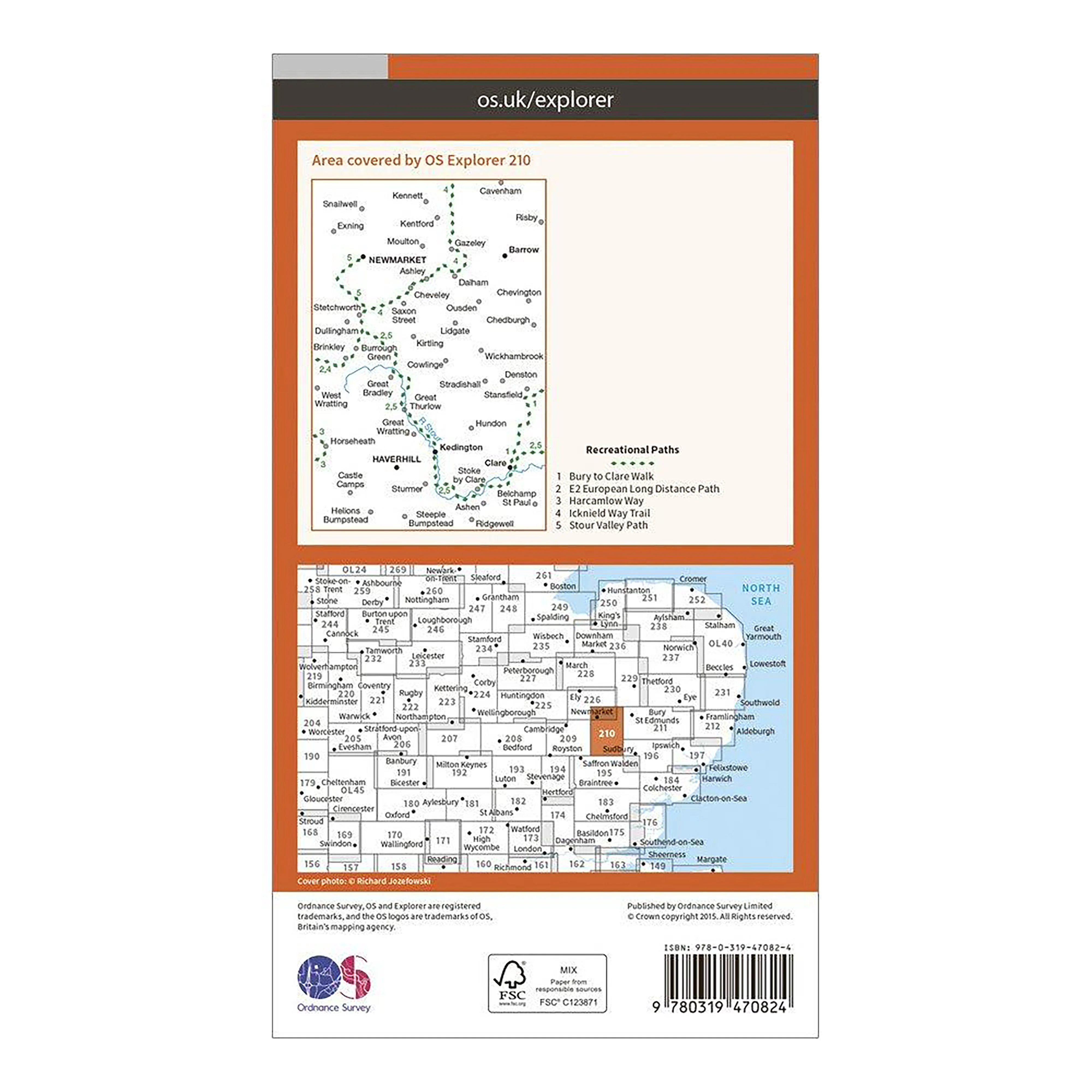 Explorer Active 210 Newmarket & Havehill Map With Digital Version - Image 2