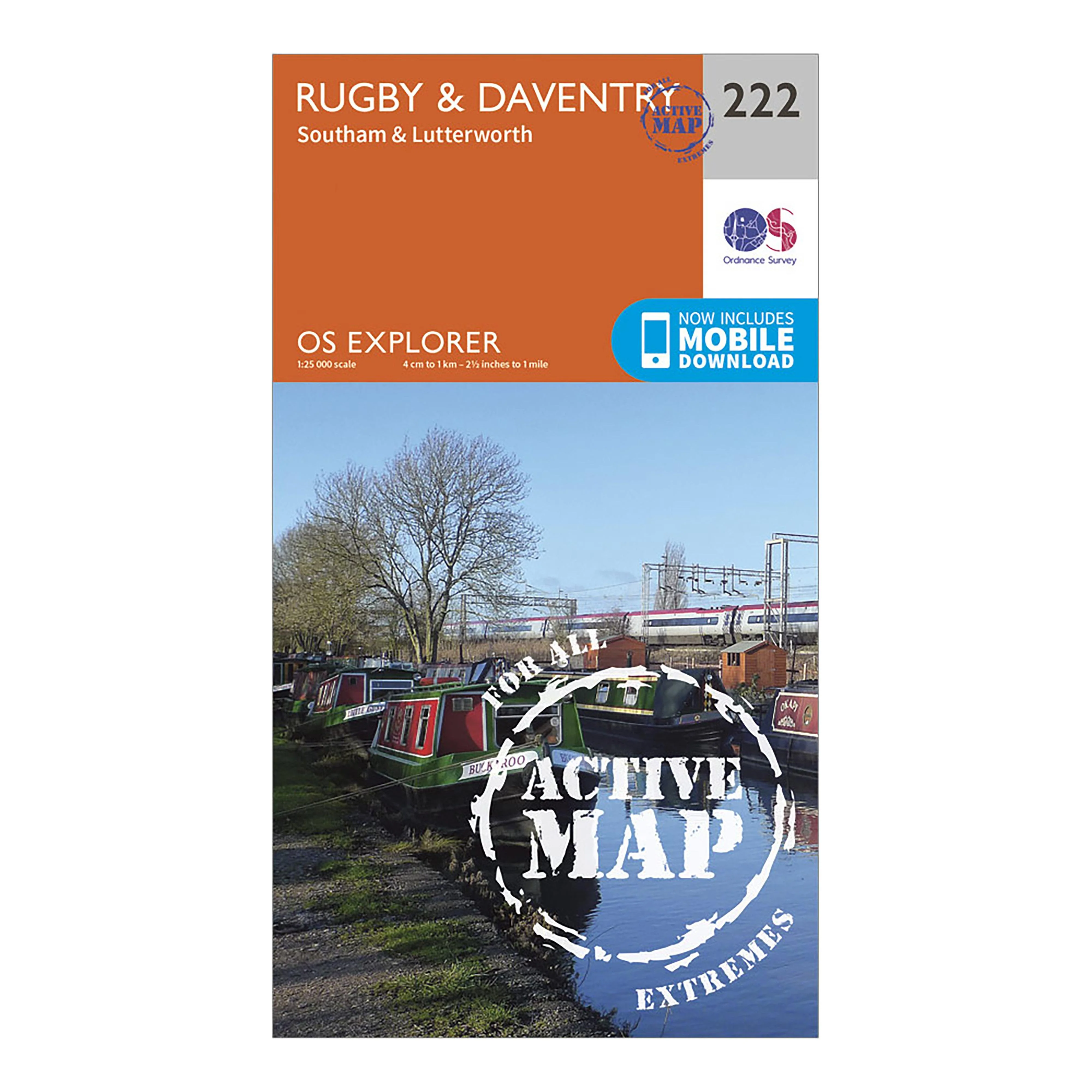 Explorer Active 222 Rugby & Daventry Map With Digital Version