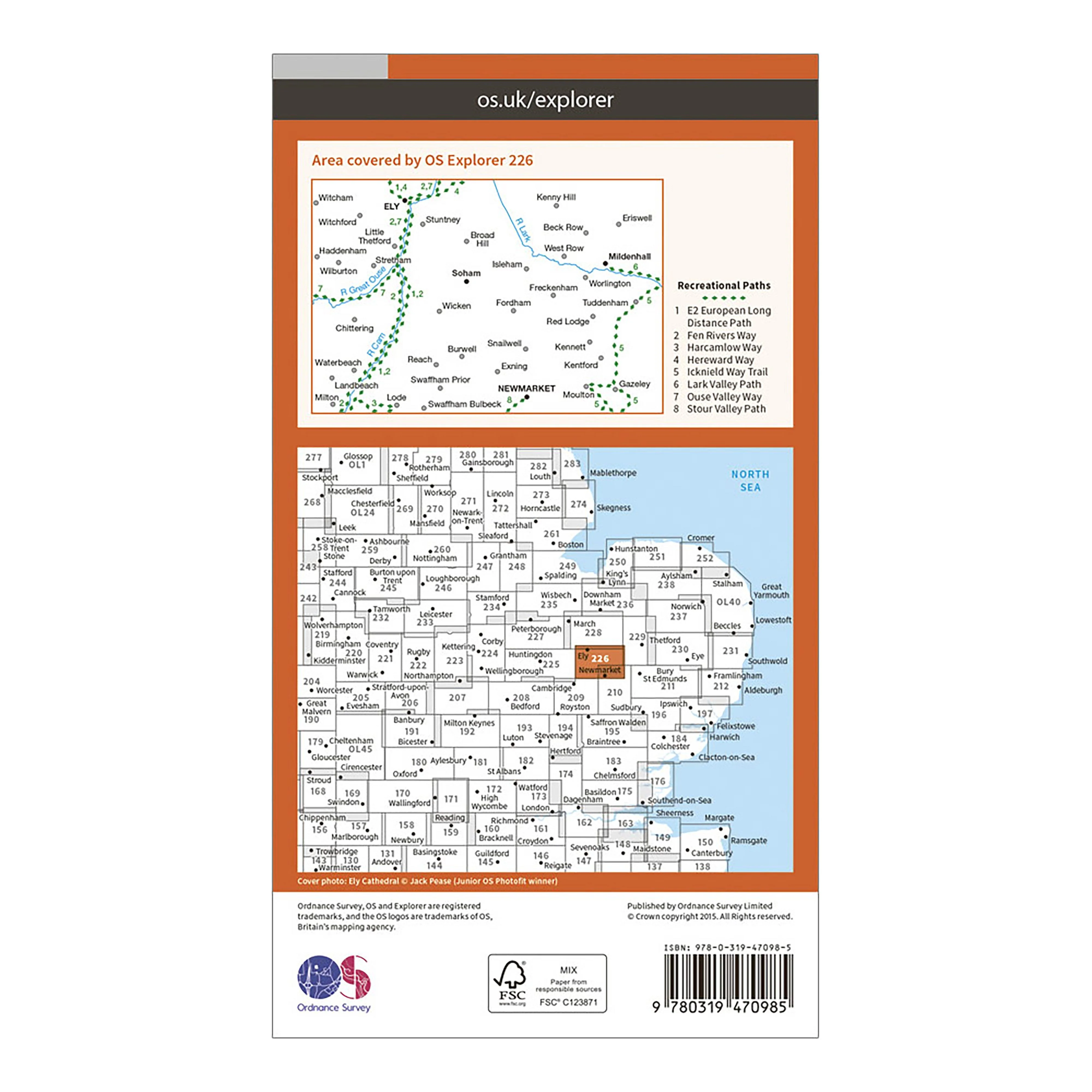 Explorer Active 226 Ely & Newmarket Map With Digital Version - Image 2