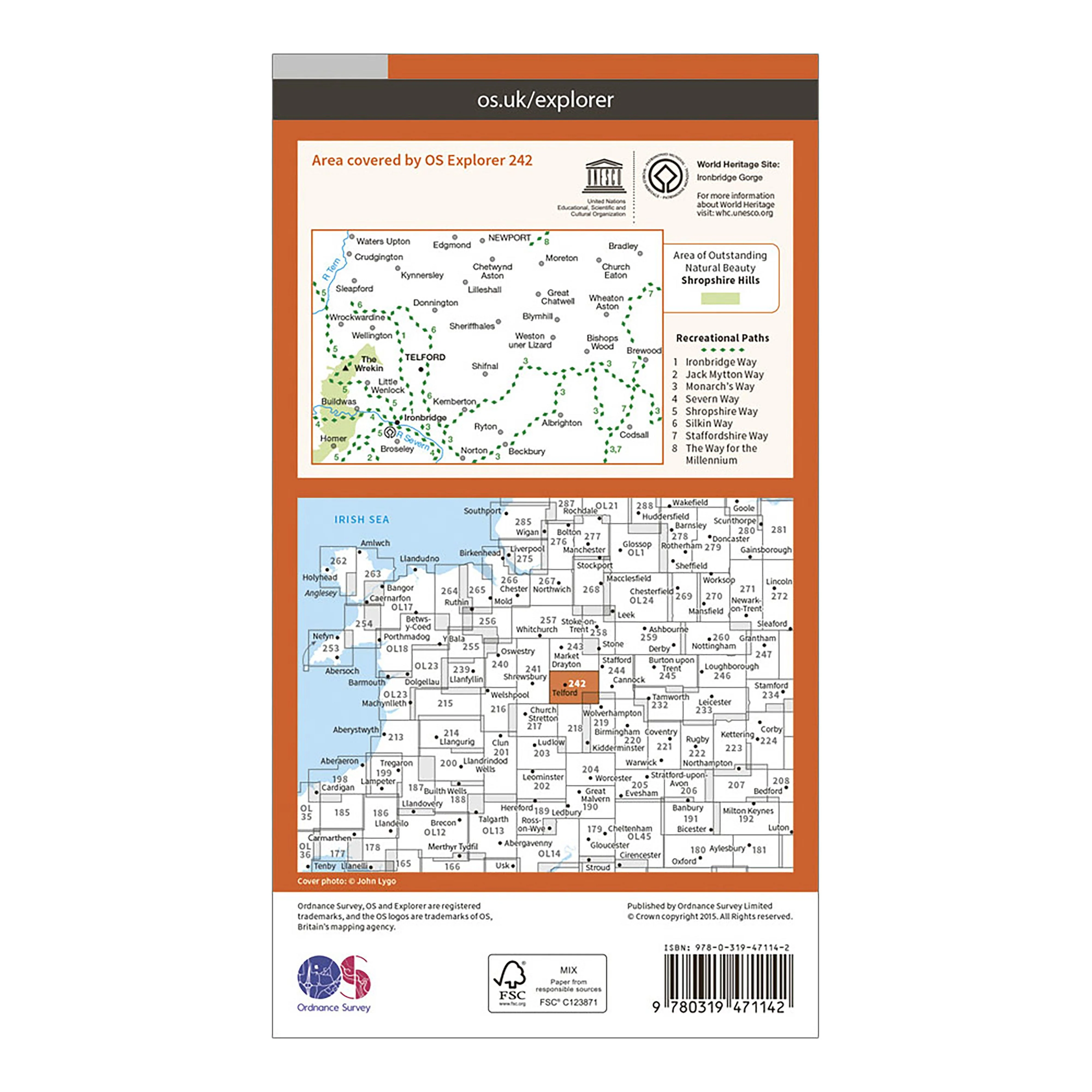 Explorer Active 242 Telford, Ironbridge & The Wrekin Map With Digital Version - Image 2