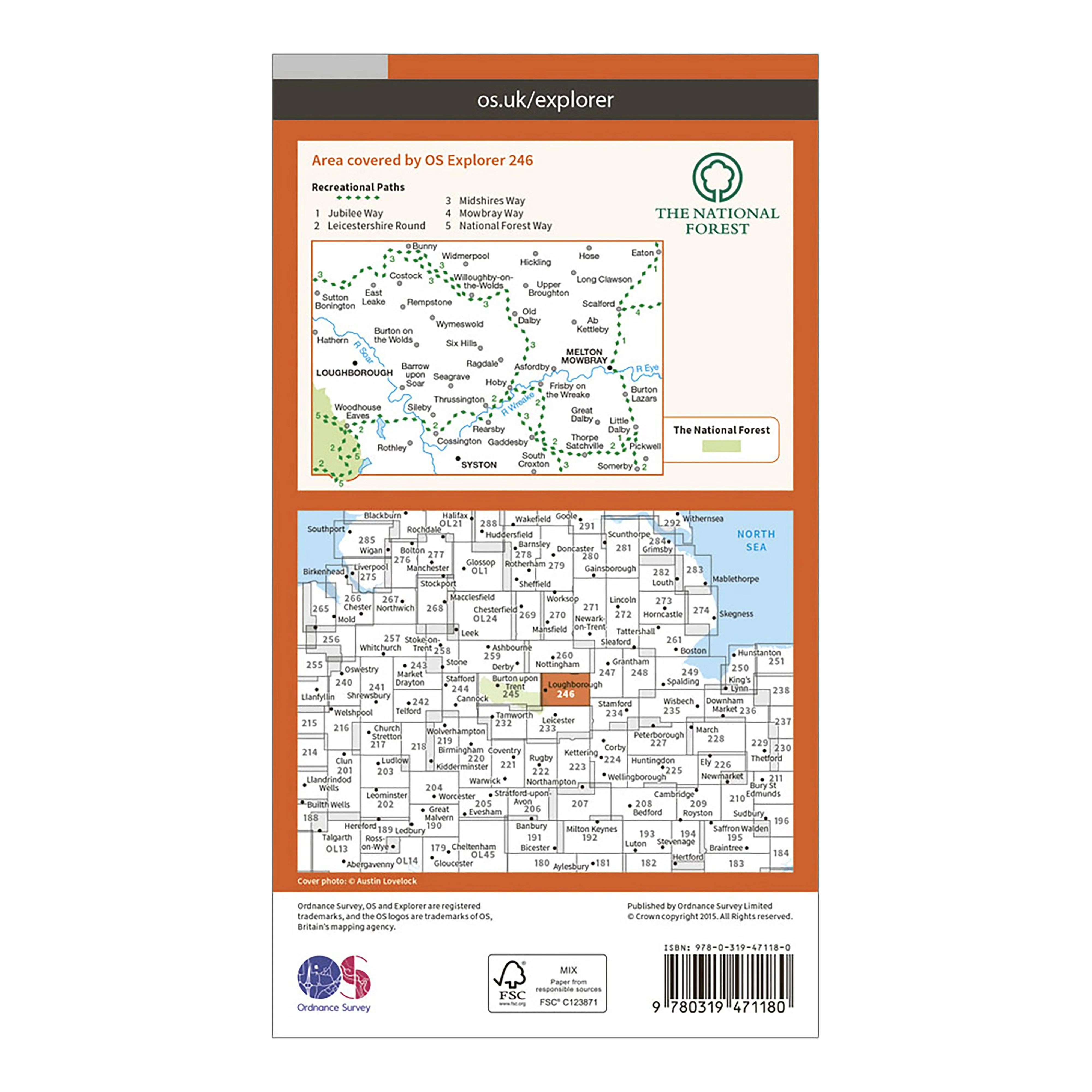 Explorer Active 246 Loughborough, Melton Mowbray & Syston Map With Digital Version - Image 2