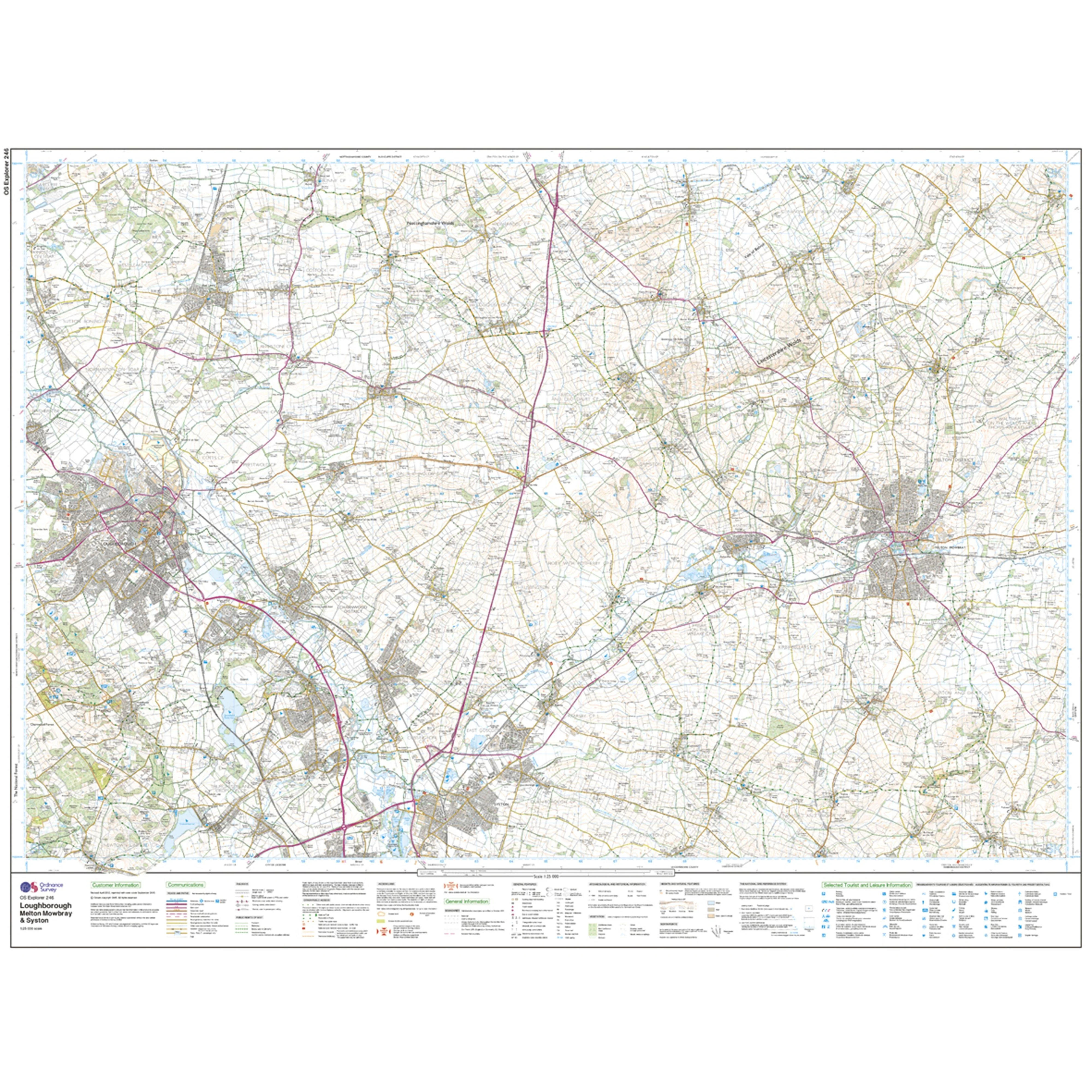 Explorer Active 246 Loughborough, Melton Mowbray & Syston Map With Digital Version - Image 3