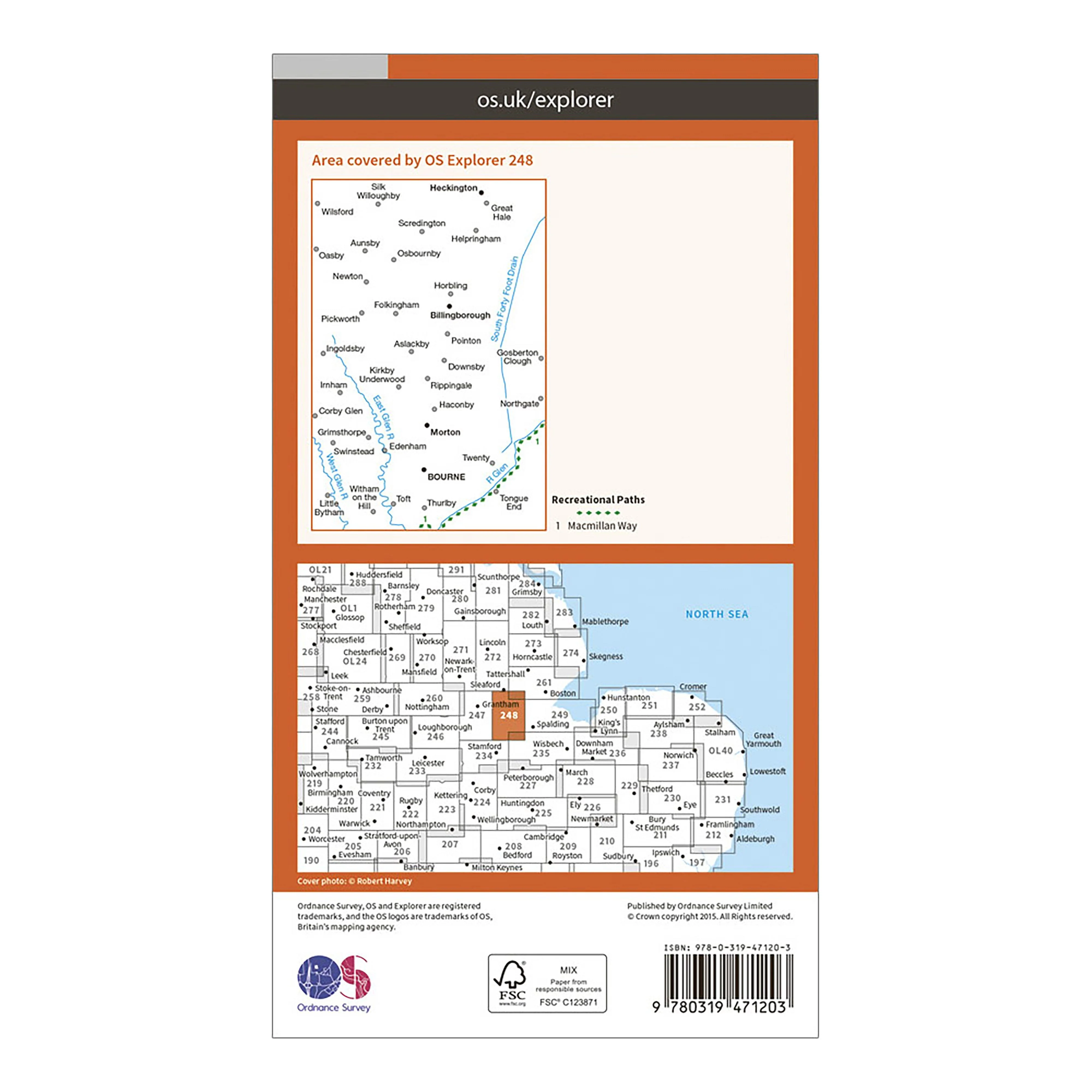 Explorer Active 248 Bourne & Heckington Map With Digital Version - Image 2