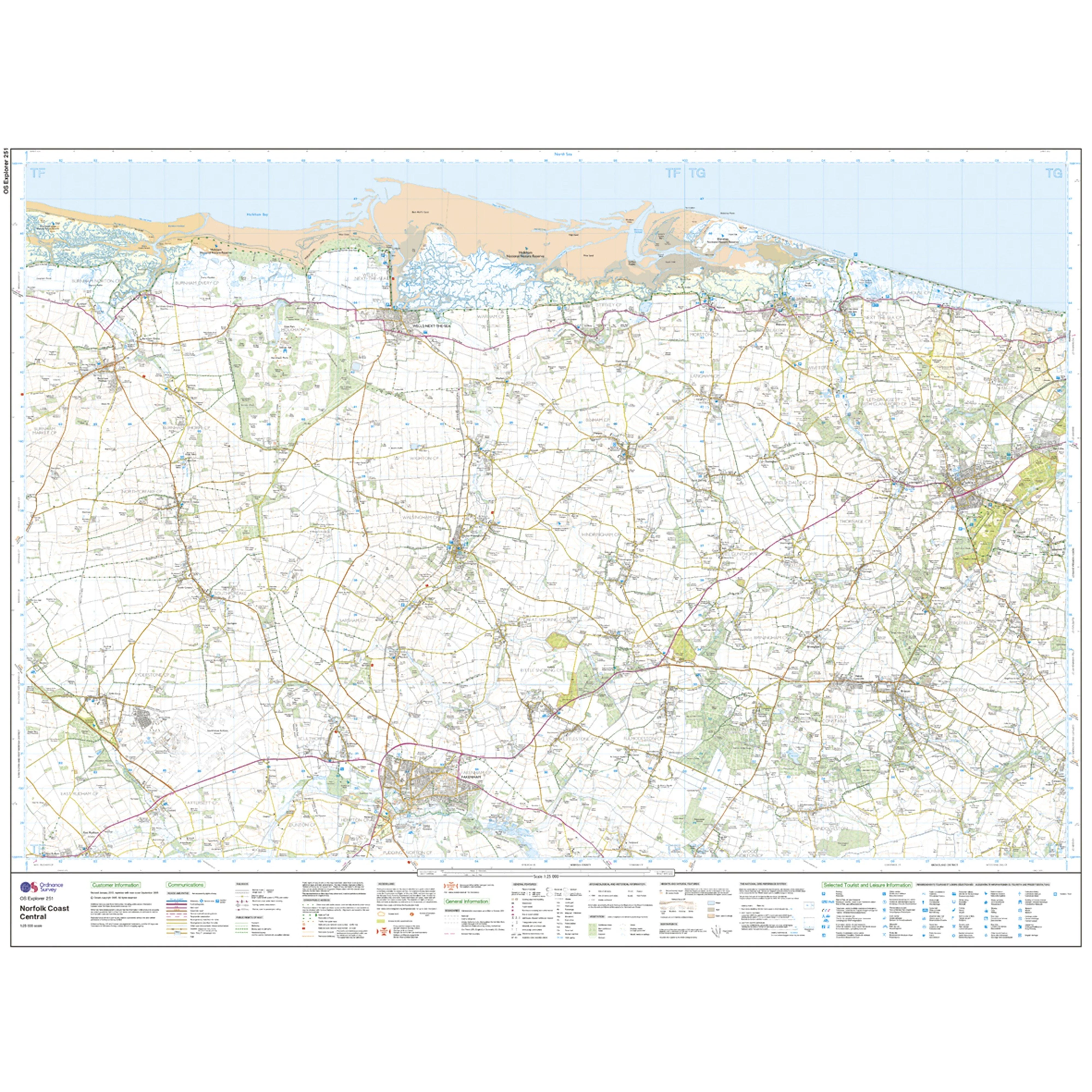 Explorer Active 251 Norfolk Coast Central Map With Digital Version - Image 3