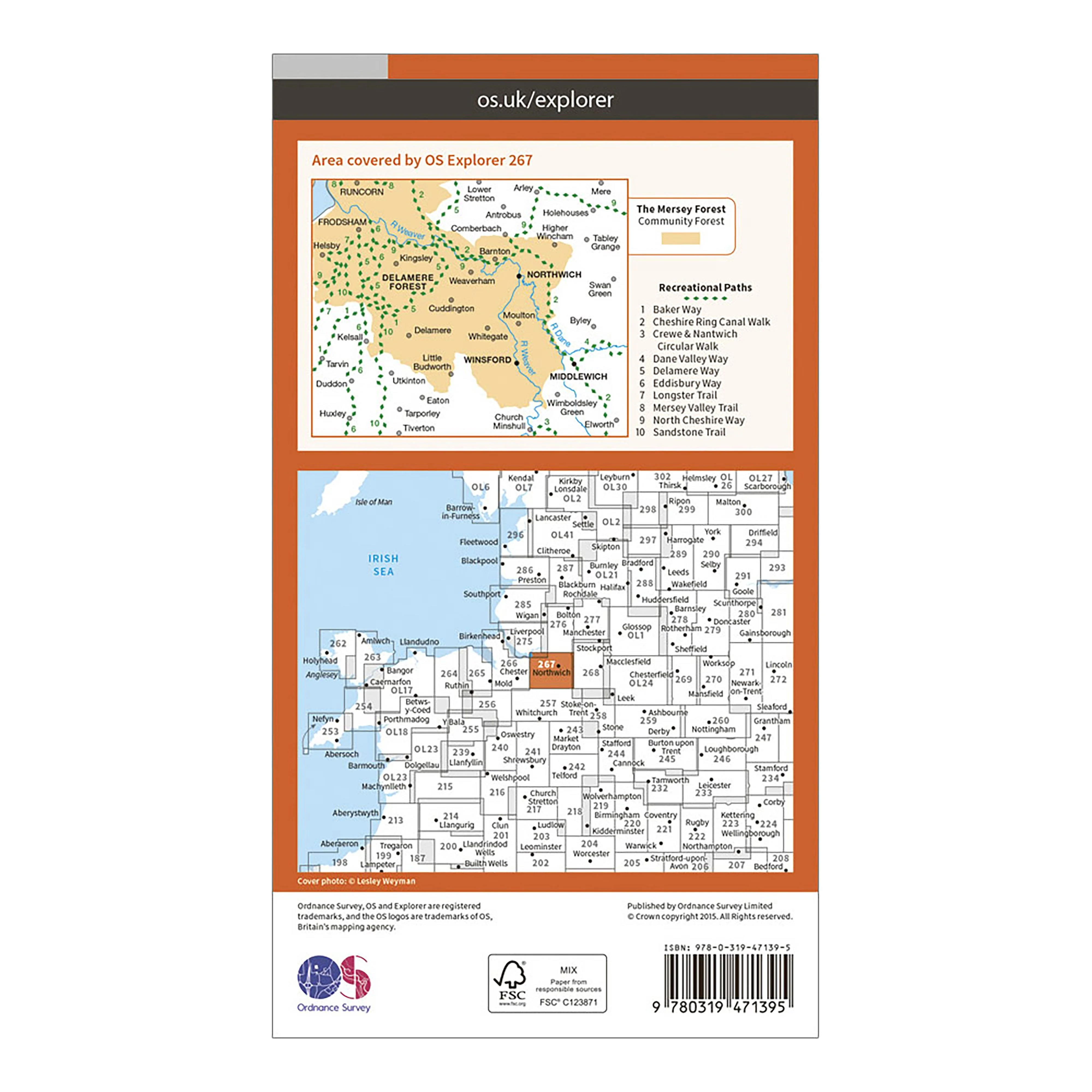 Explorer Active 267 Northwich & Delamere Forest Map With Digital Version - Image 2