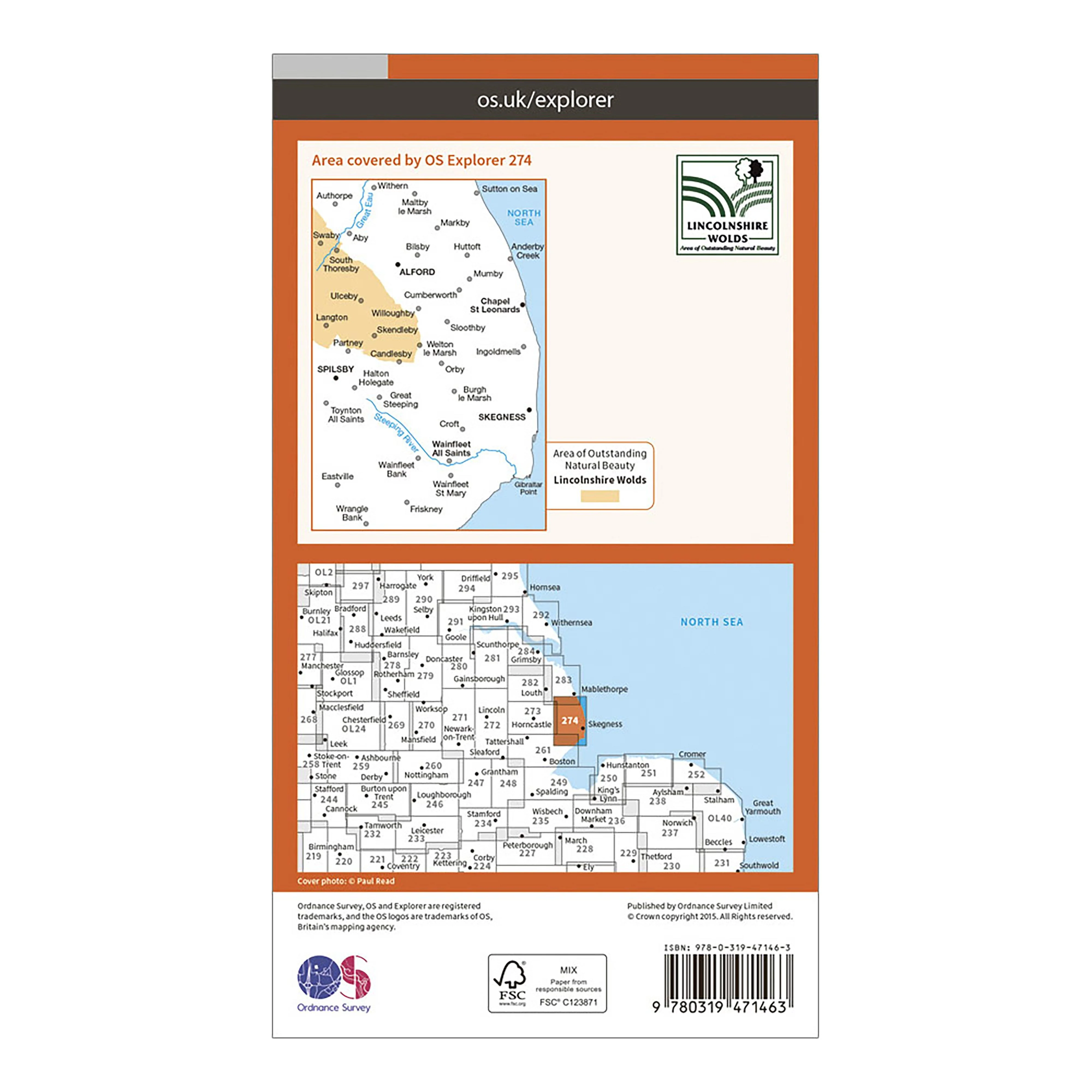 Explorer Active 274 Skegness, Alford & Spilsby Map With Digital Version - Image 2