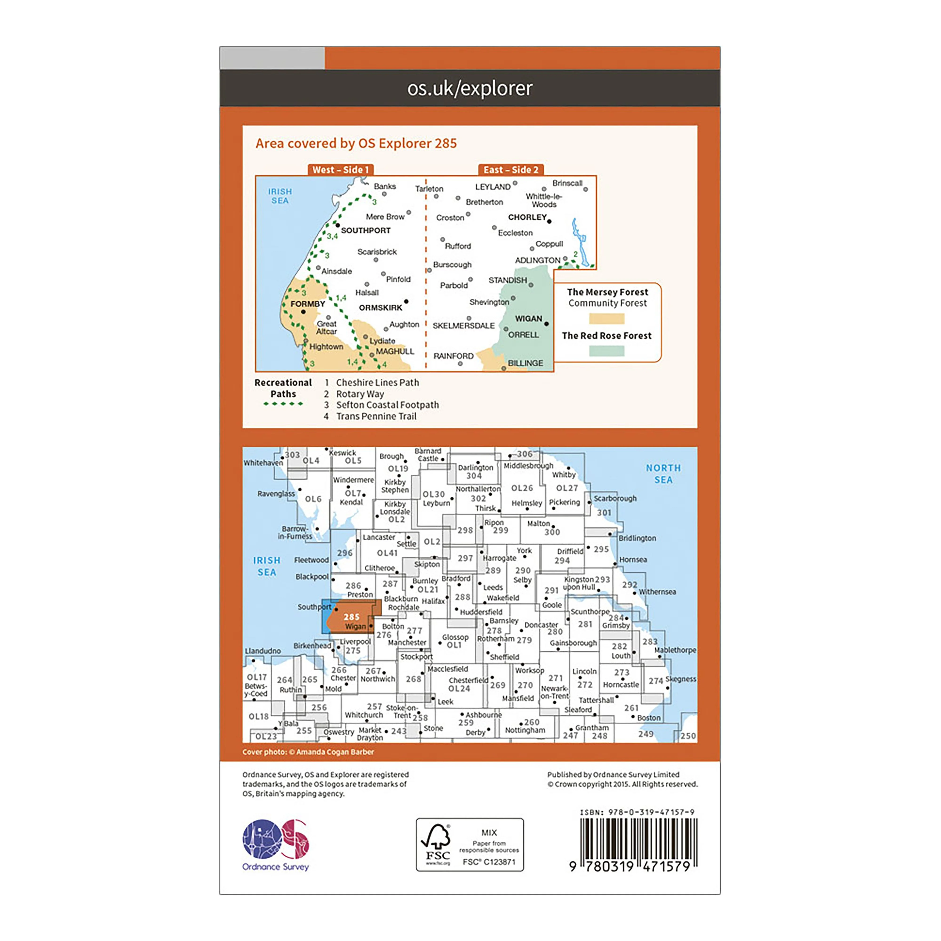 Explorer Active 285 Southport & Chorley Map With Digital Version - Image 2