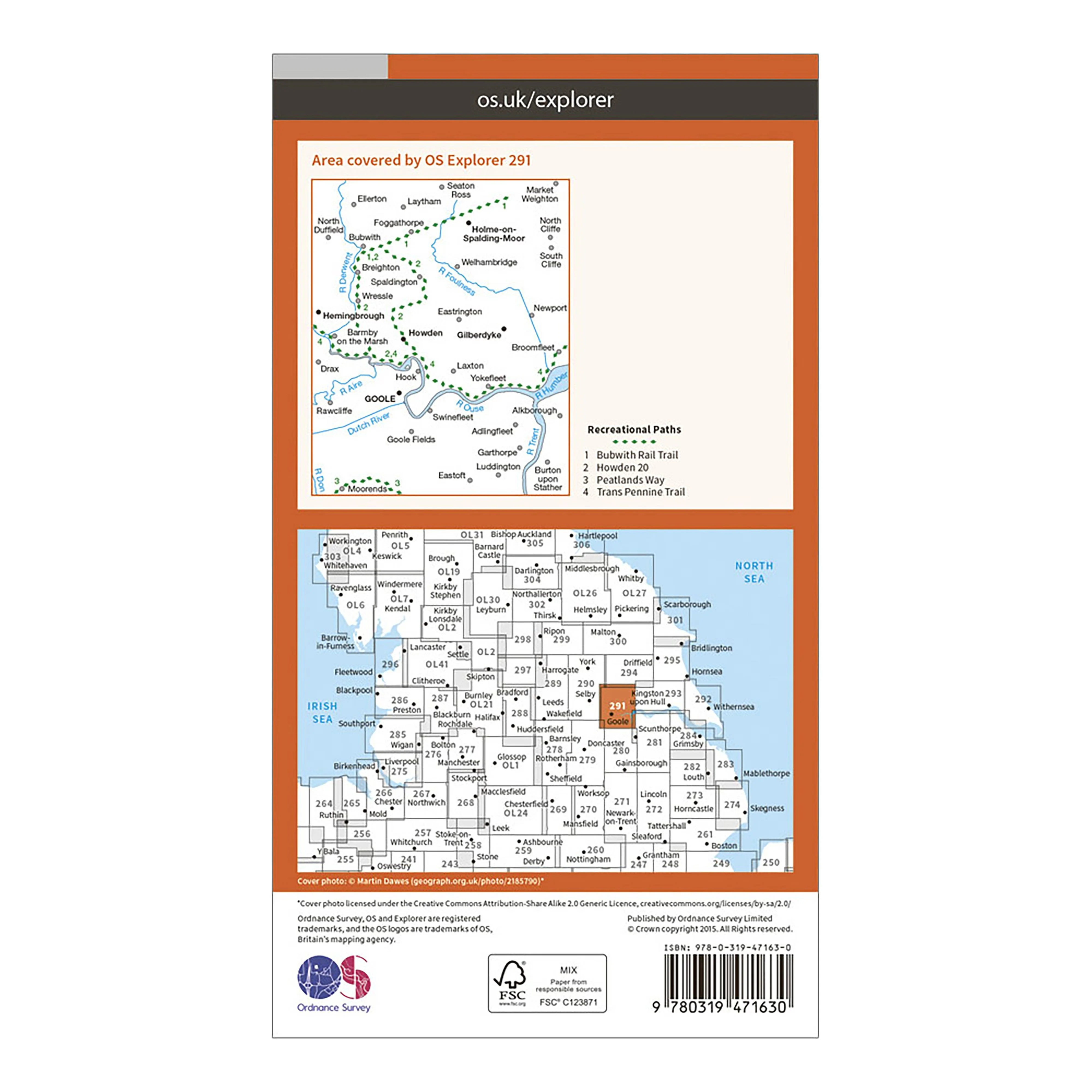 Explorer Active 291 Goole & Gilberdyke Map With Digital Version - Image 2
