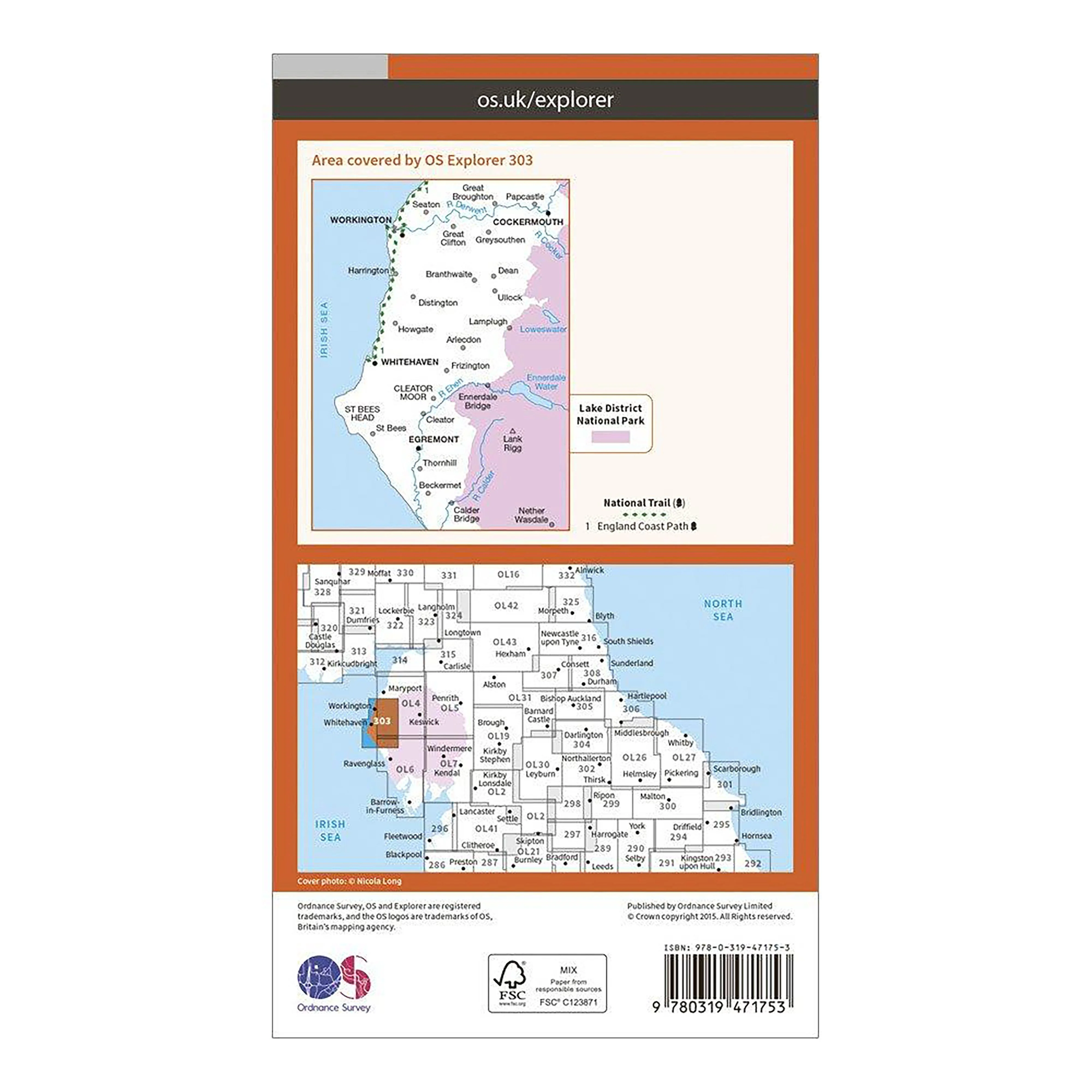 Explorer Active 303 Whitehaven & Workington Map With Digital Version - Image 2
