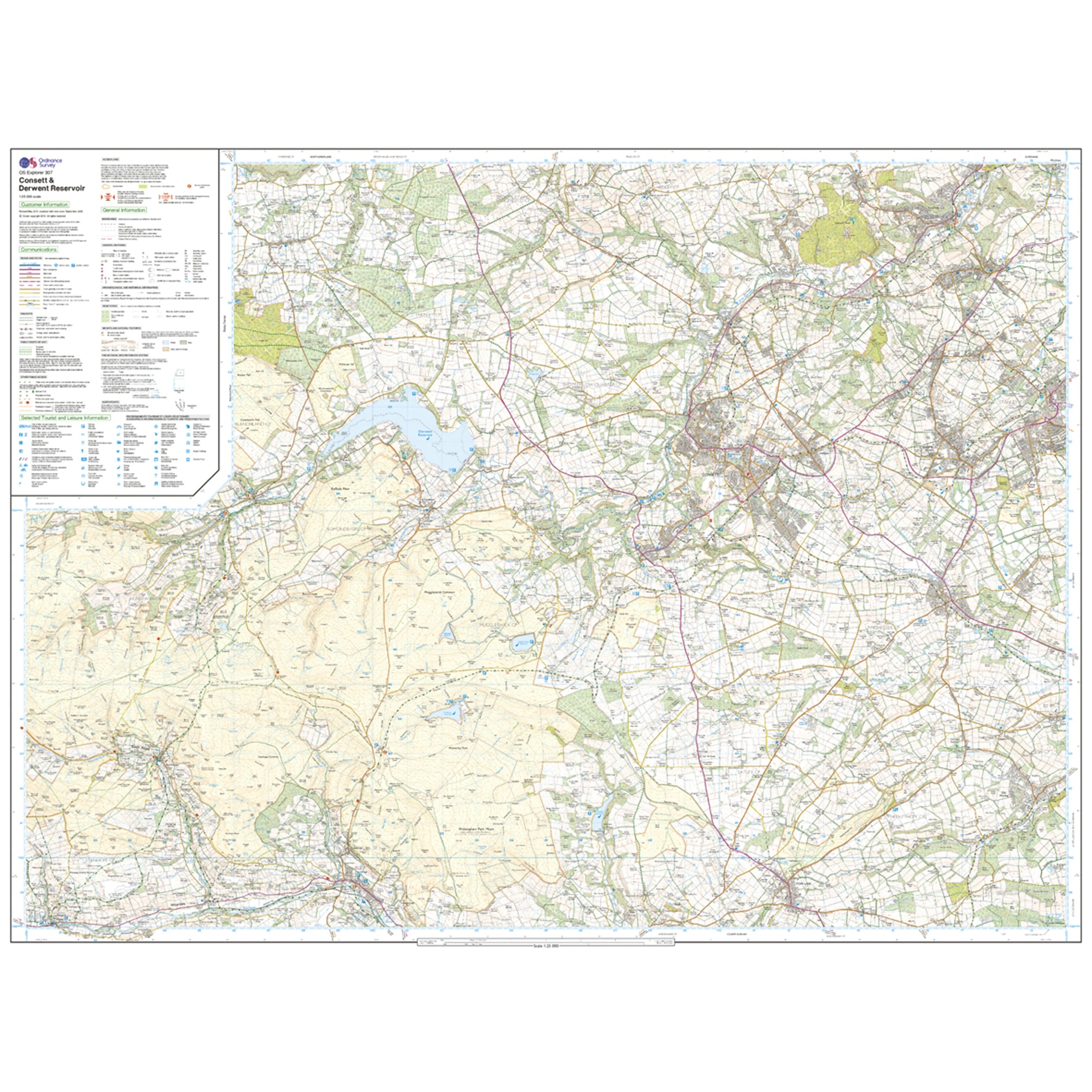 Explorer Active 307 Consett & Derwent Reservoir Map With Digital Version - Image 3