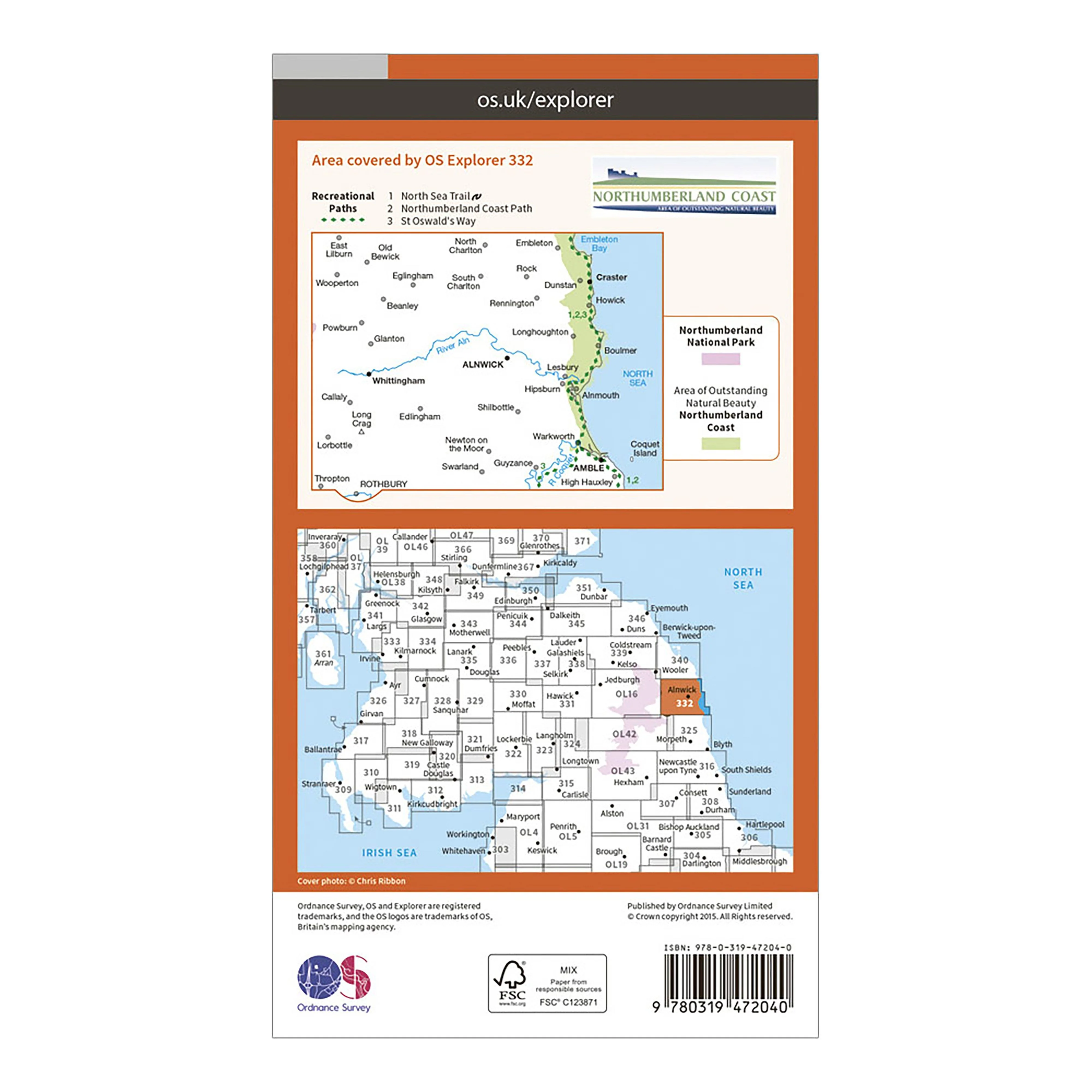 Explorer Active 332 Alnwick & Amble Map With Digital Version - Image 2