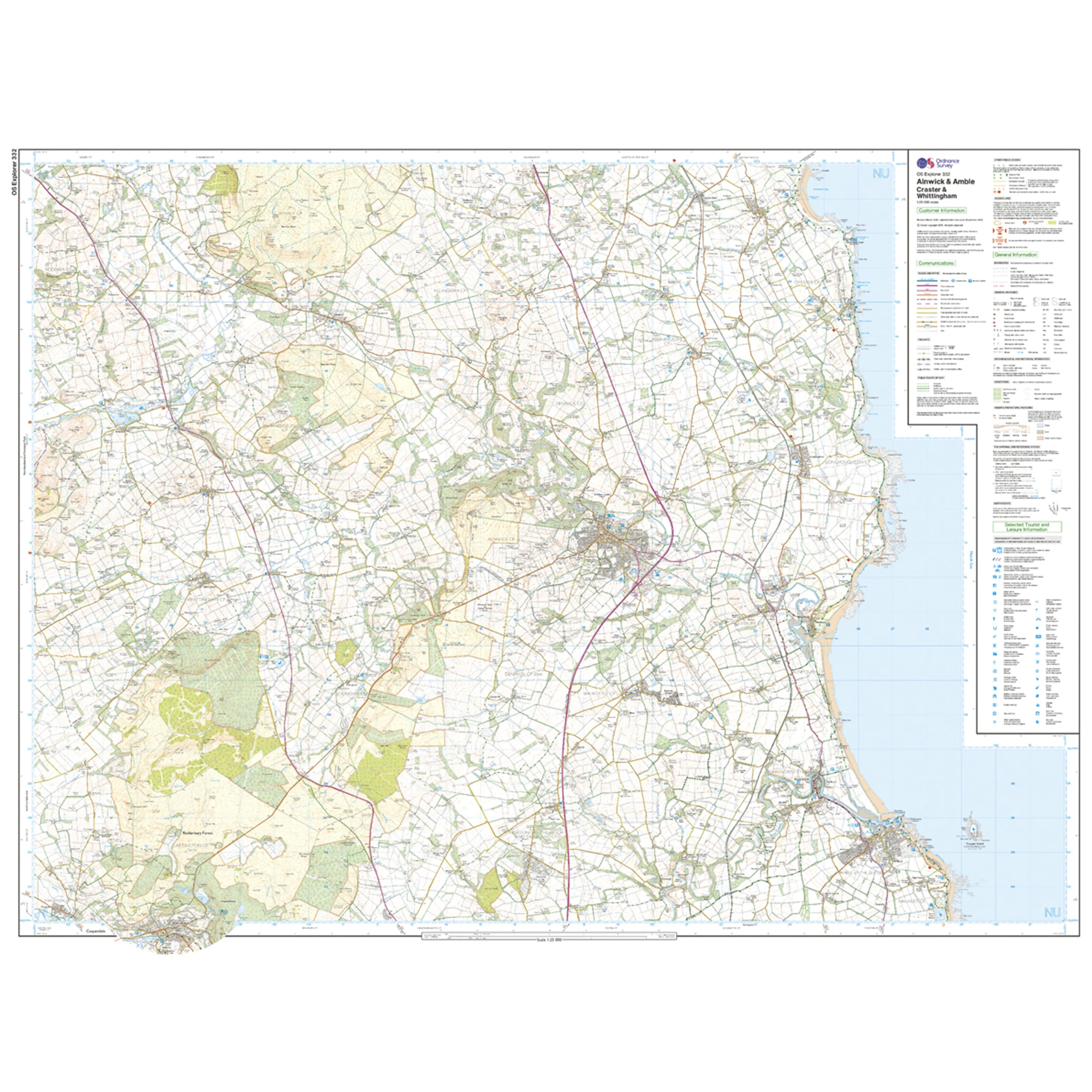Explorer Active 332 Alnwick & Amble Map With Digital Version - Image 3