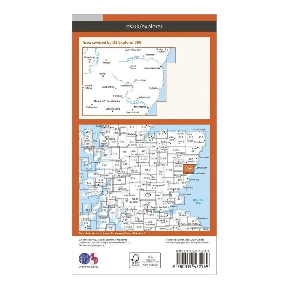Explorer Active 396 Stonehaven, Inverbervie & Laurencekirk Map With Digital Version - Image 2