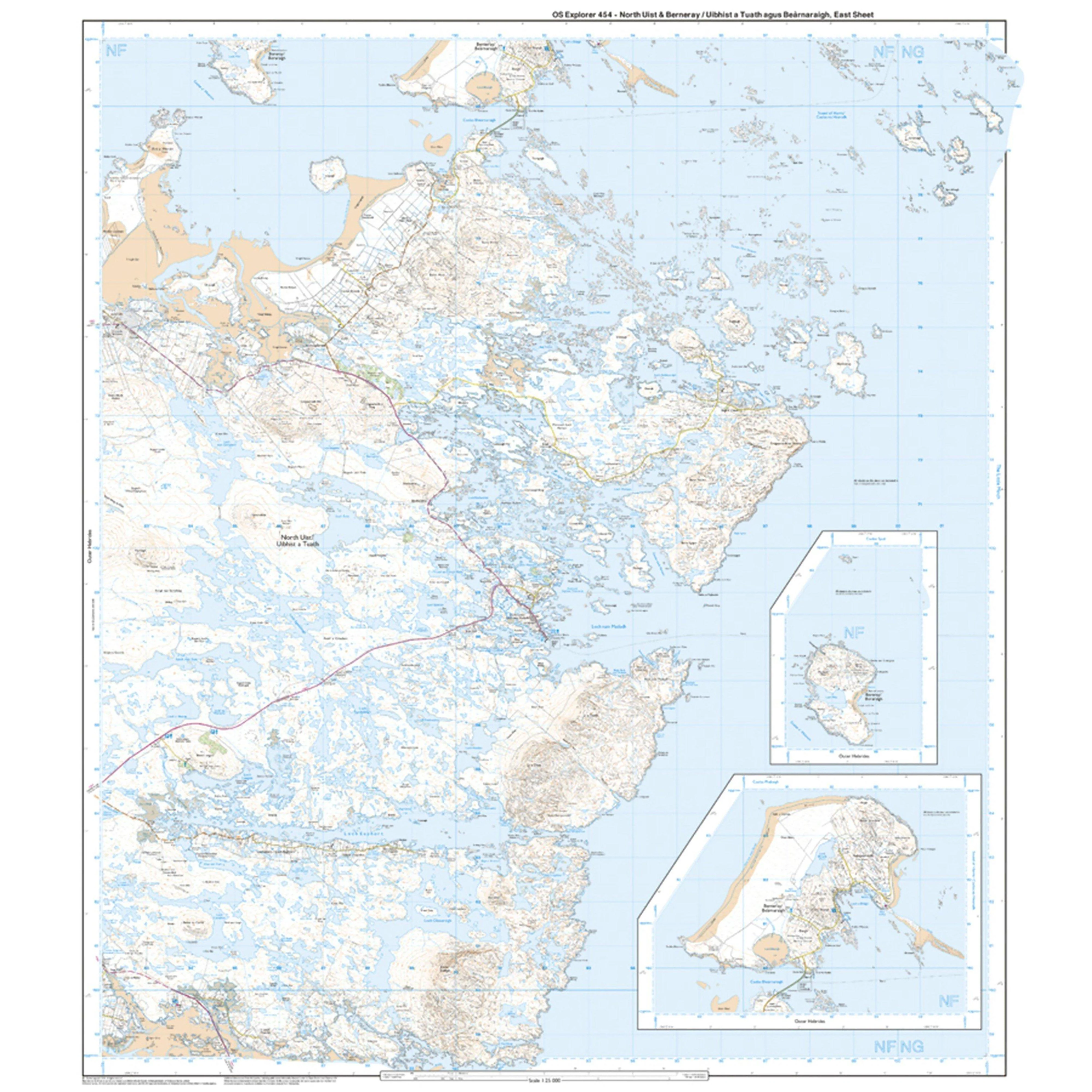 Explorer Active 454 North Uist & Berneray Map With Digital Version - Image 3
