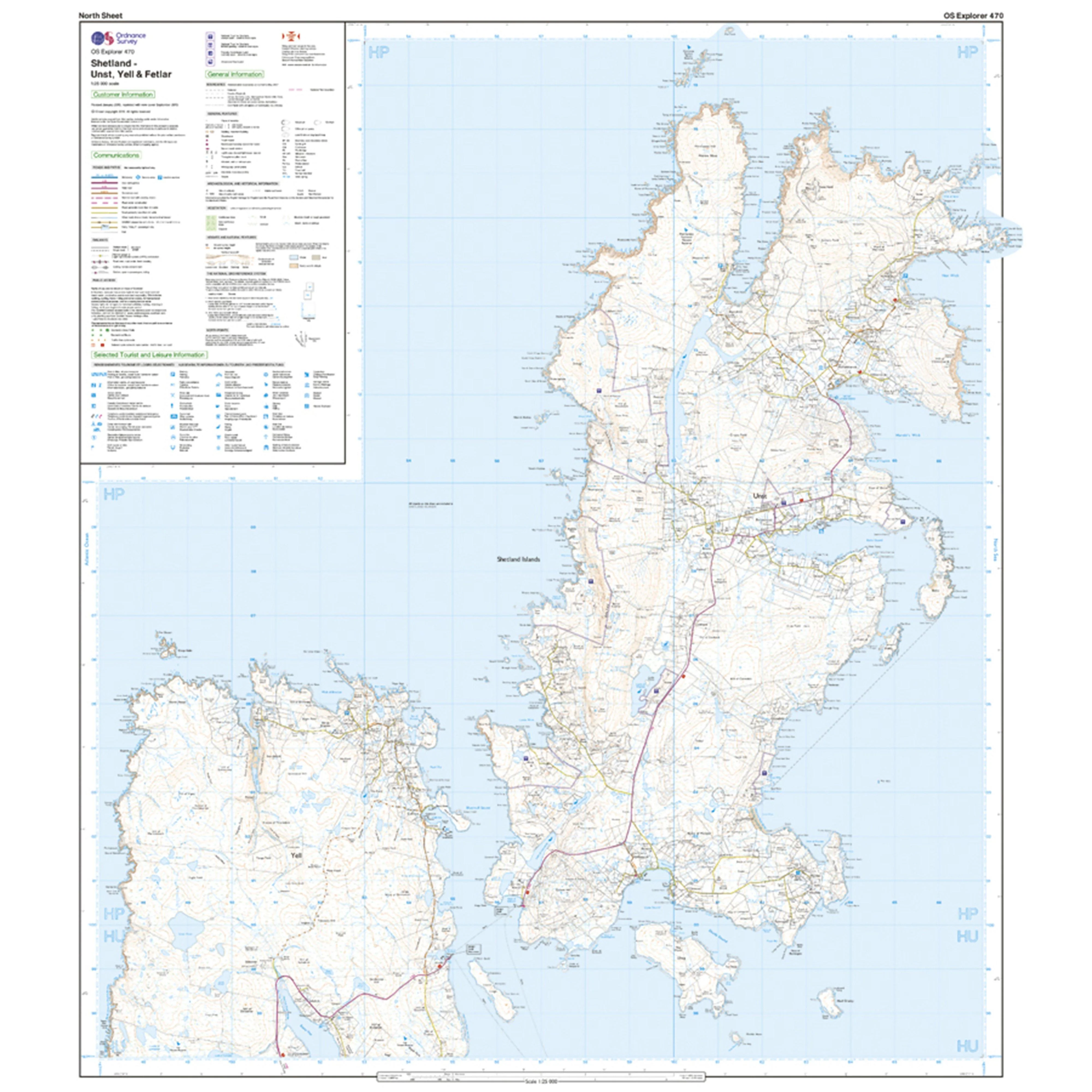 Explorer Active 470 Shetland - Unst, Yell & Fetlar Map With Digital Version - Image 3