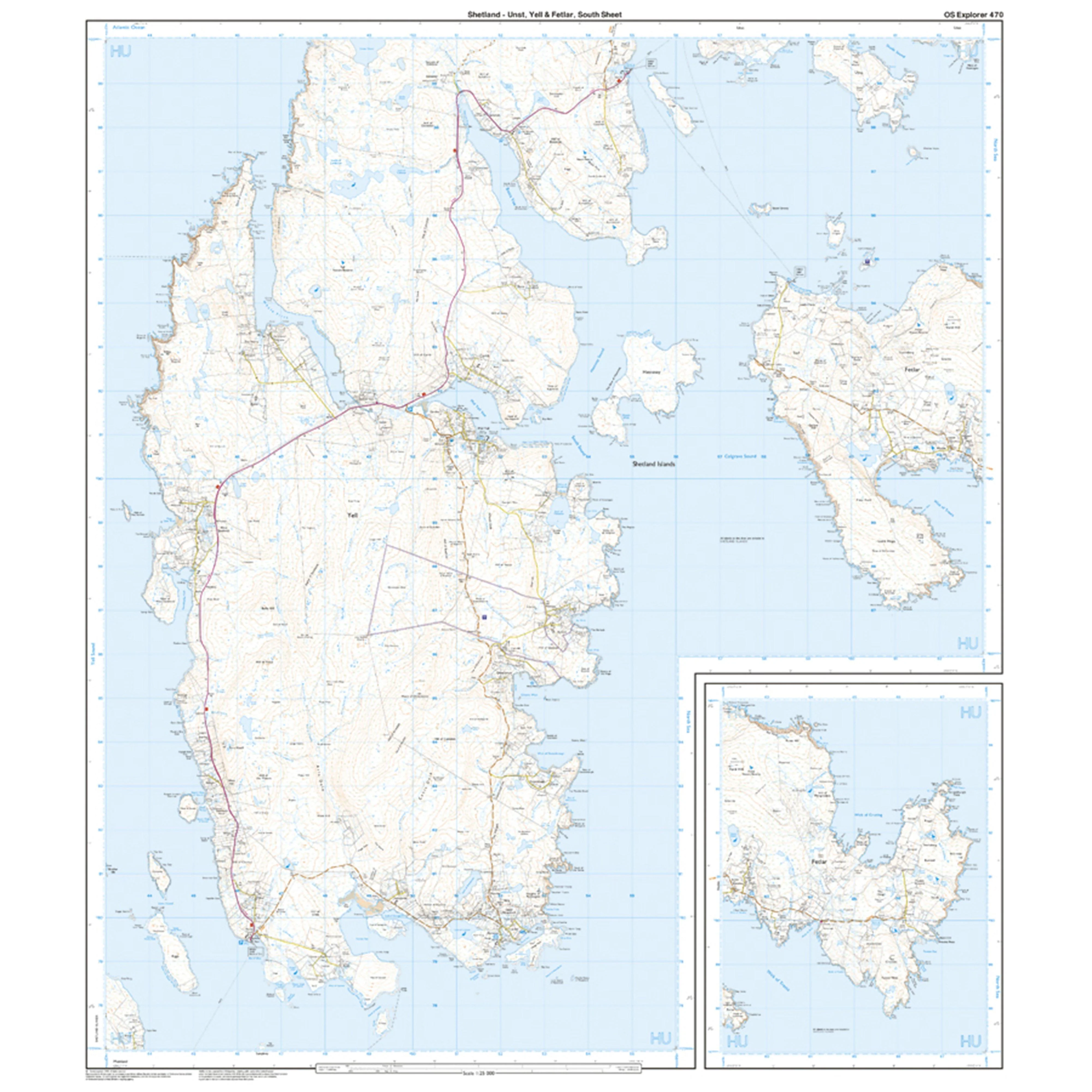 Explorer Active 470 Shetland - Unst, Yell & Fetlar Map With Digital Version - Image 4