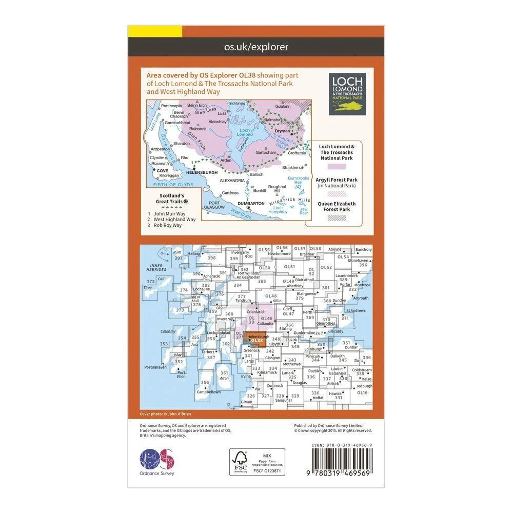 Explorer Active Map OL38 Loch Lomond South Map With Digital Version - Image 2