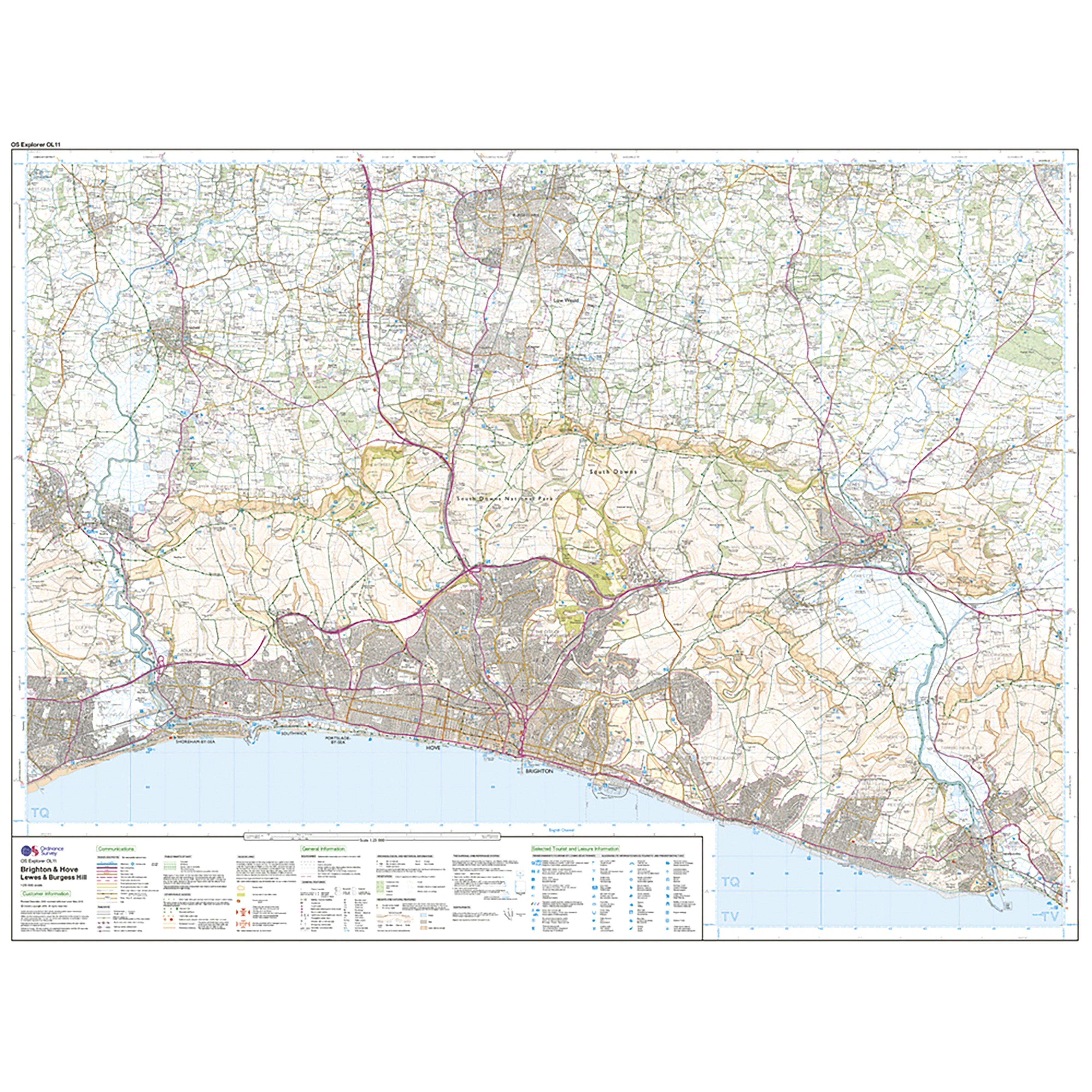 Explorer Active OL11 Brighton & Hove Map With Digital Version - Image 3