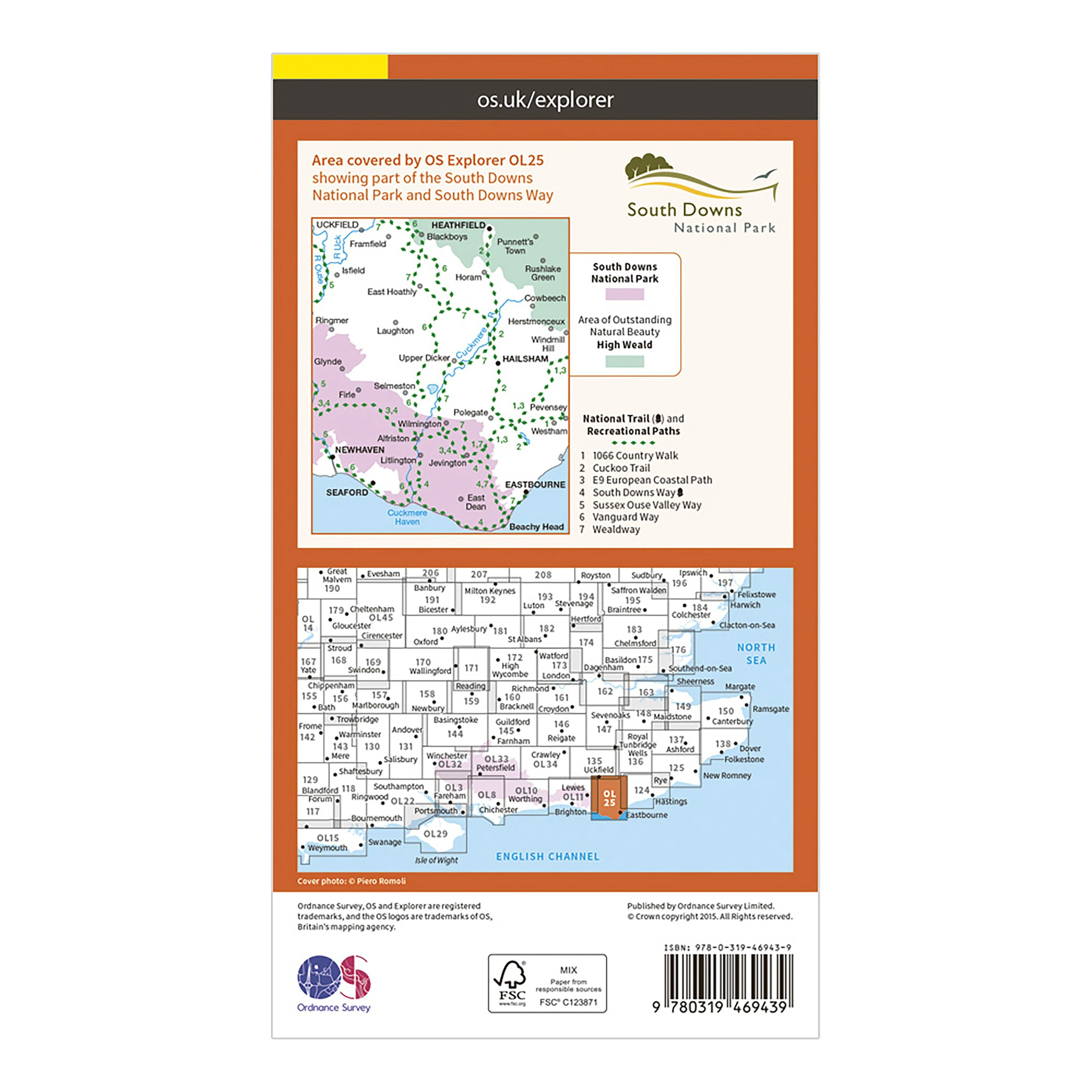 Explorer Active OL25 Eastbourne & Beachy Head Map With Digital Version - Image 2