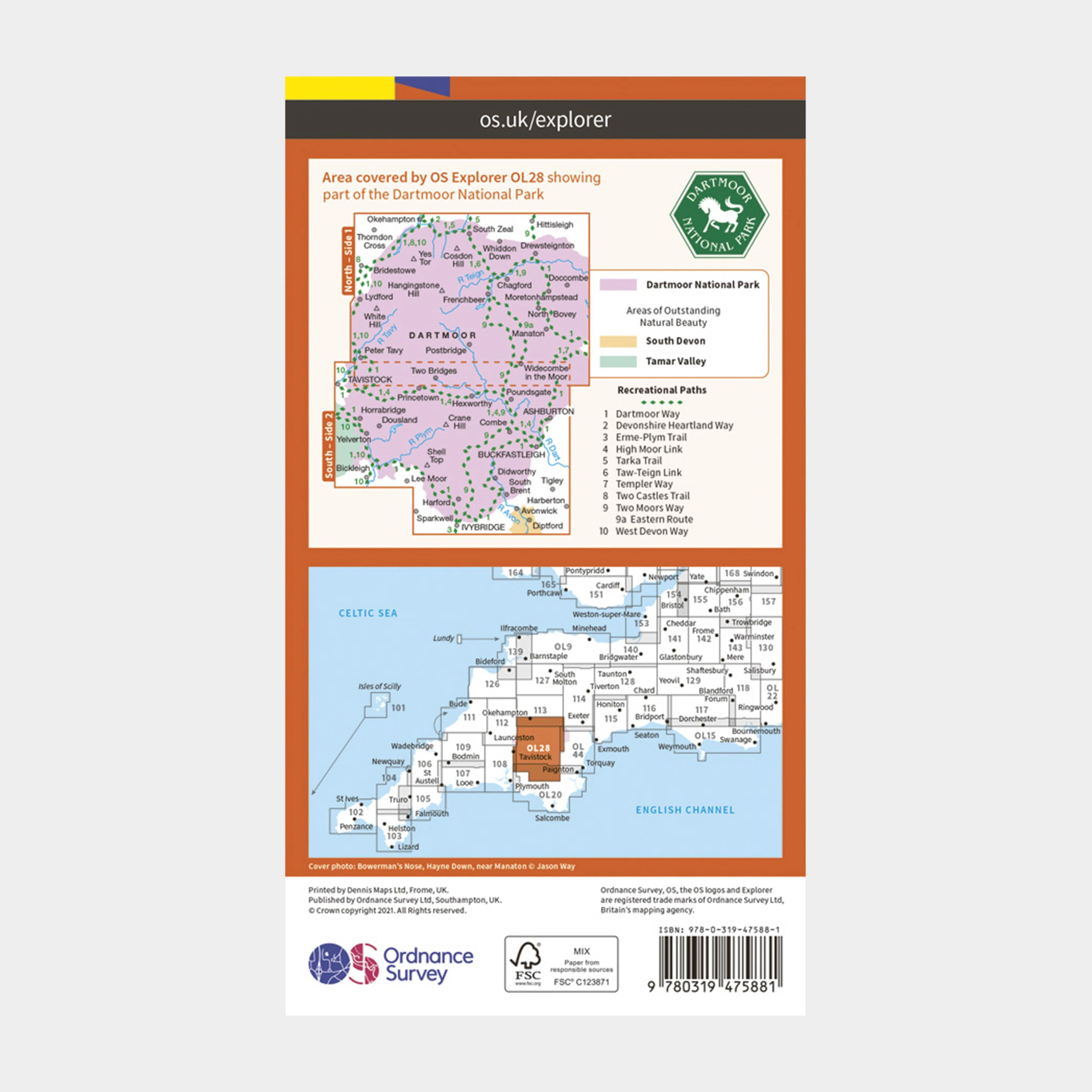Explorer Active OL28 Dartmoor Map With Digital Version - Image 2