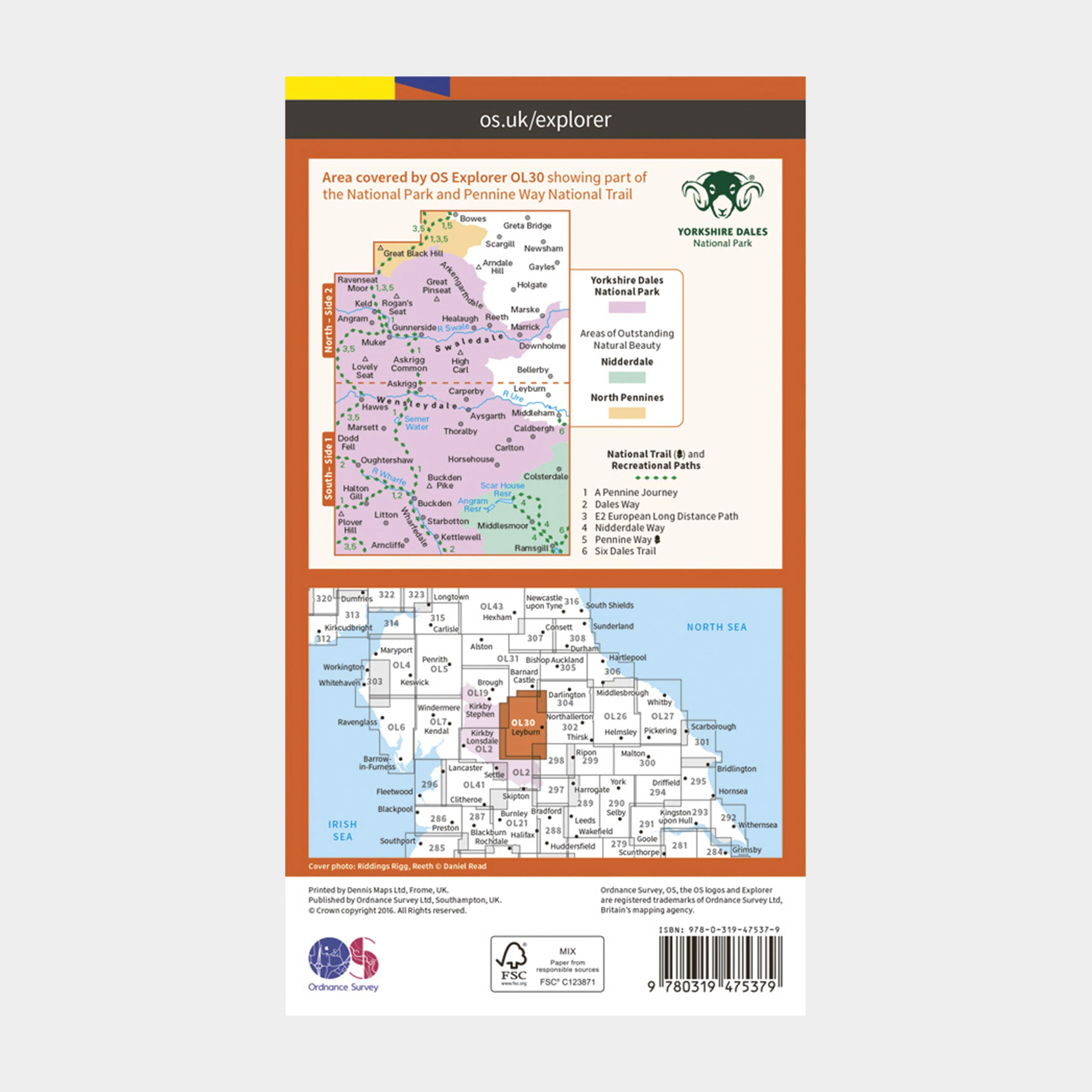 Explorer Active OL30 Yorkshire Dales - Northern & Central Areas Map With Digital Version - Image 2