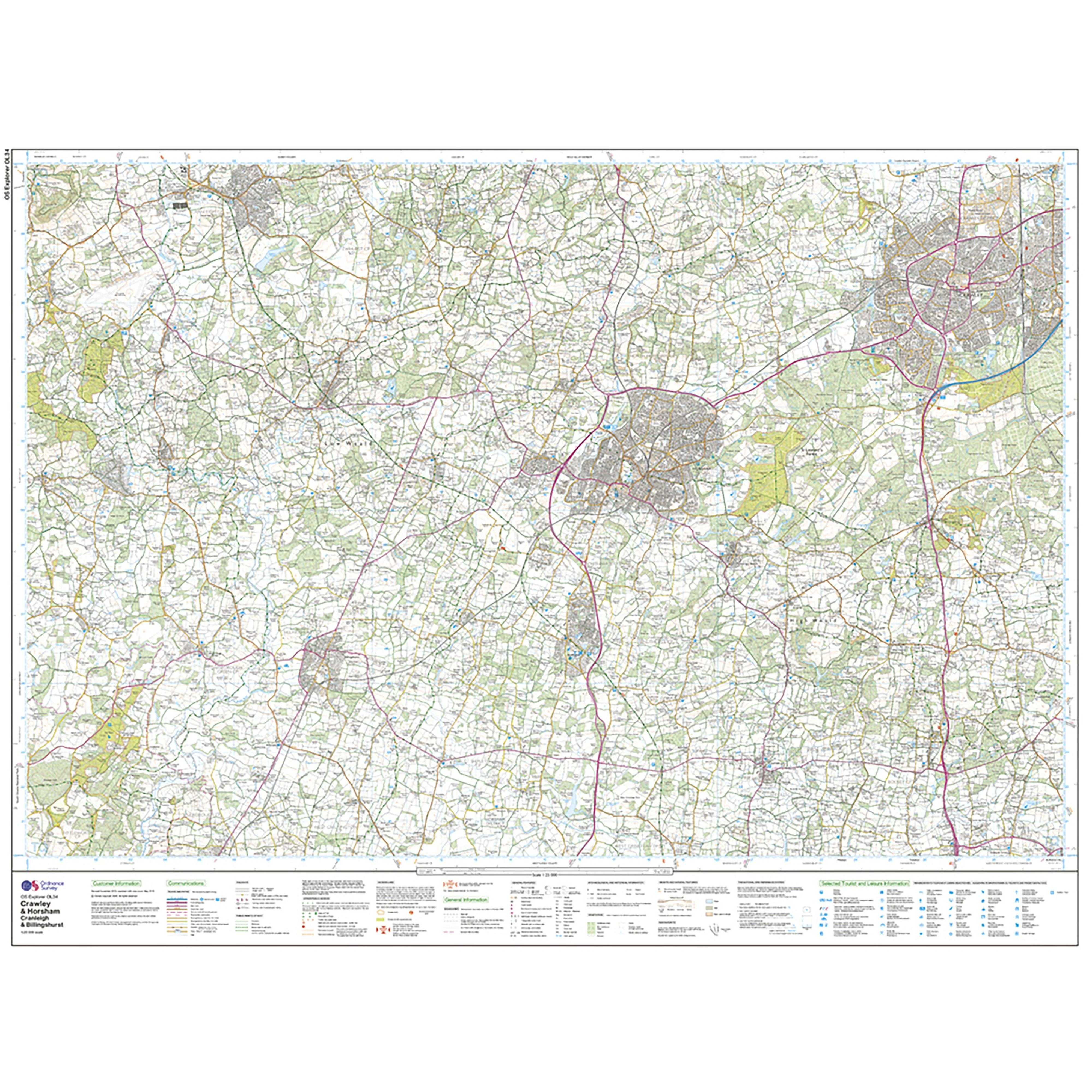 Explorer Active OL34 Crawley & Horsham Map With Digital Version - Image 3