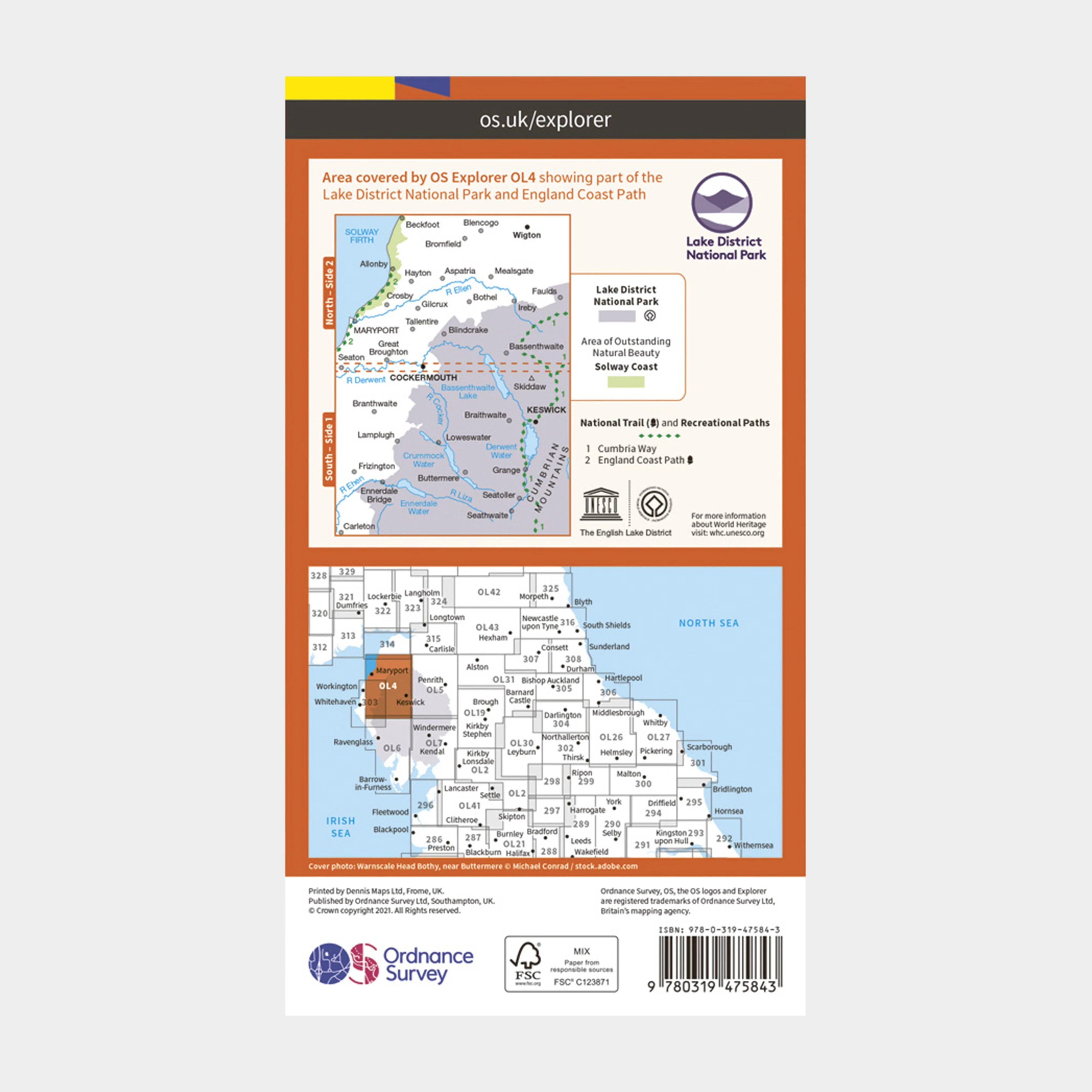 Explorer Active OL4 The English Lakes - North Western Area Map With Digital Version - Image 2