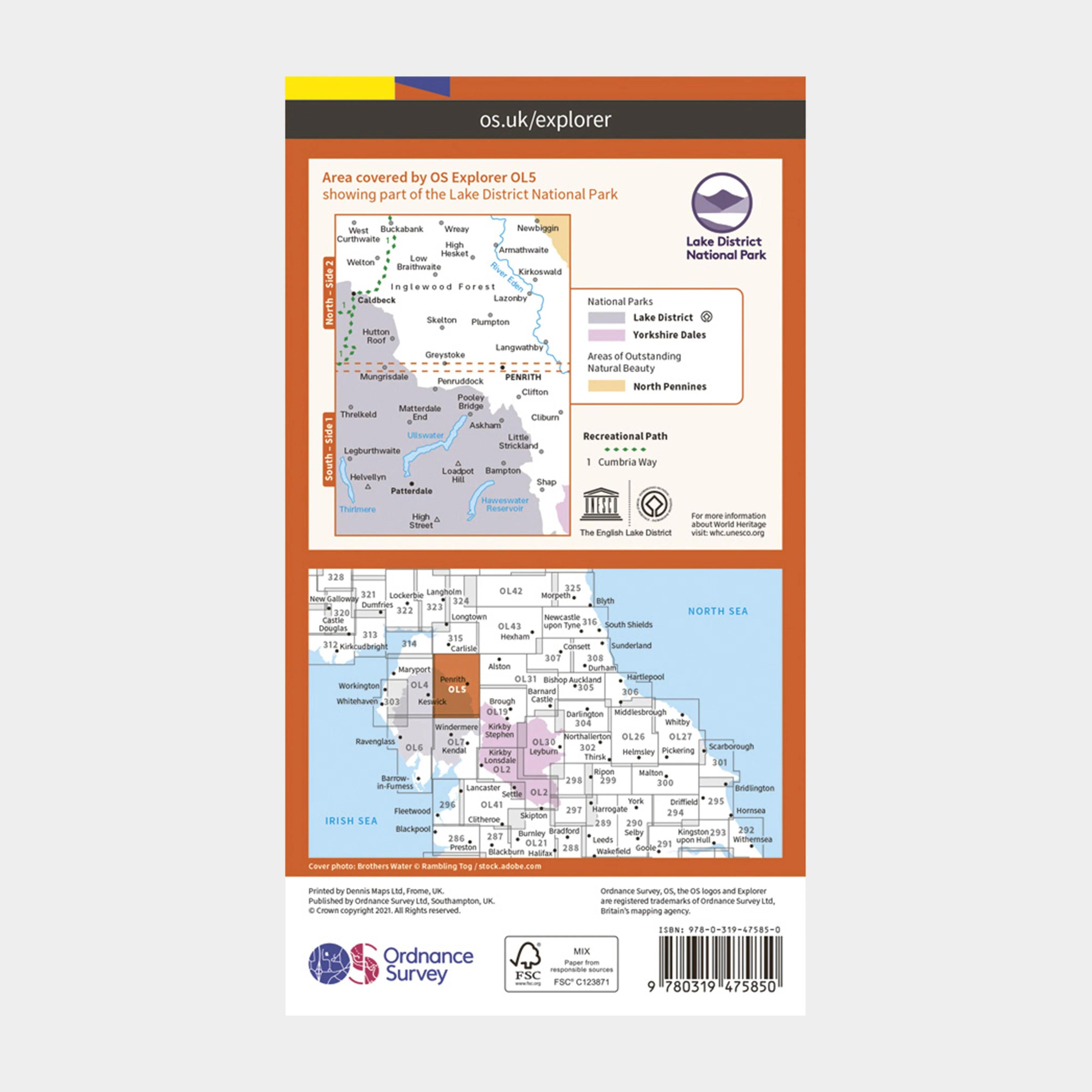 Explorer Active OL5 The English Lakes - North Eastern Area Map With Digital Version - Image 2