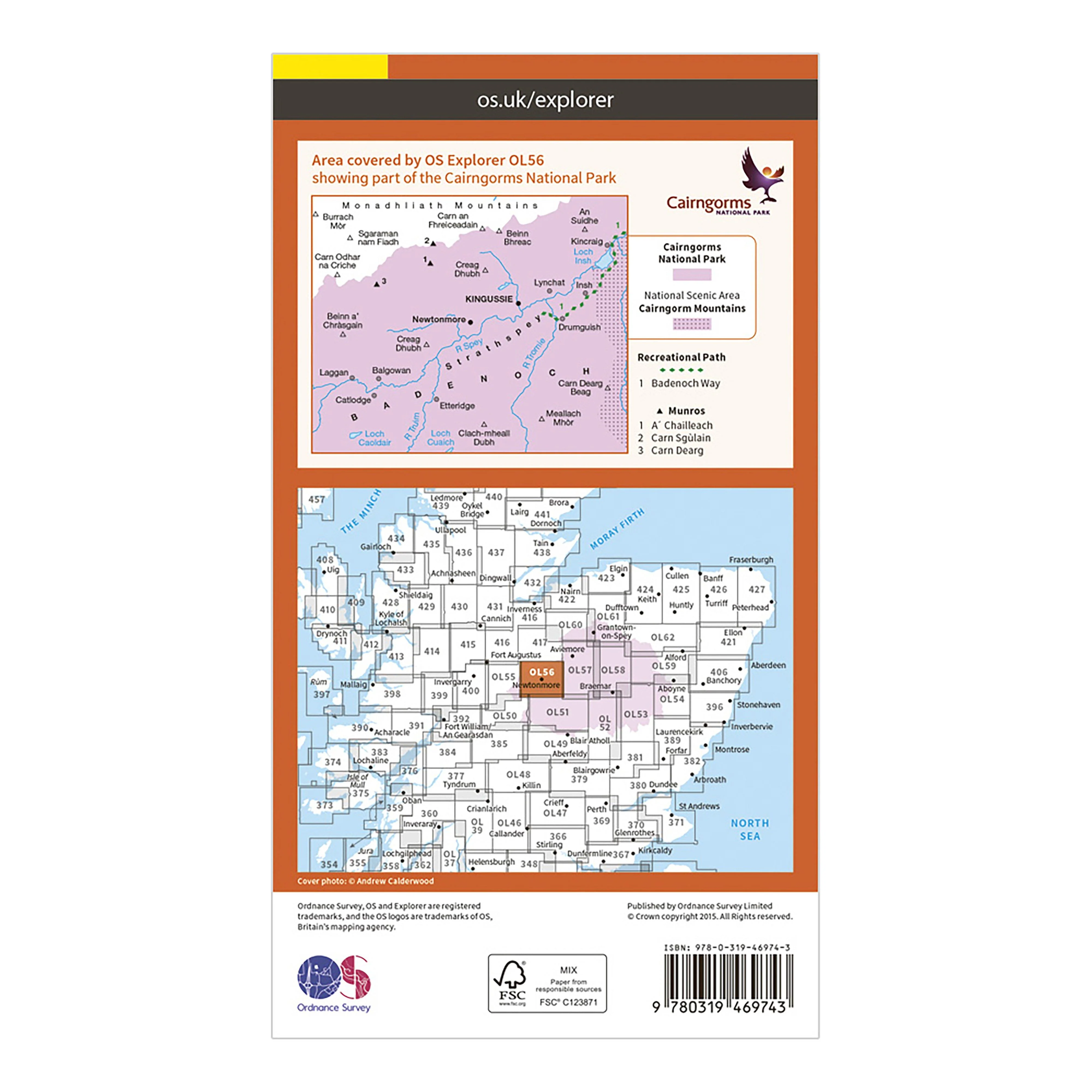 Explorer Active OL56 Badenoch & Strathspey Map With Digital Version - Image 2