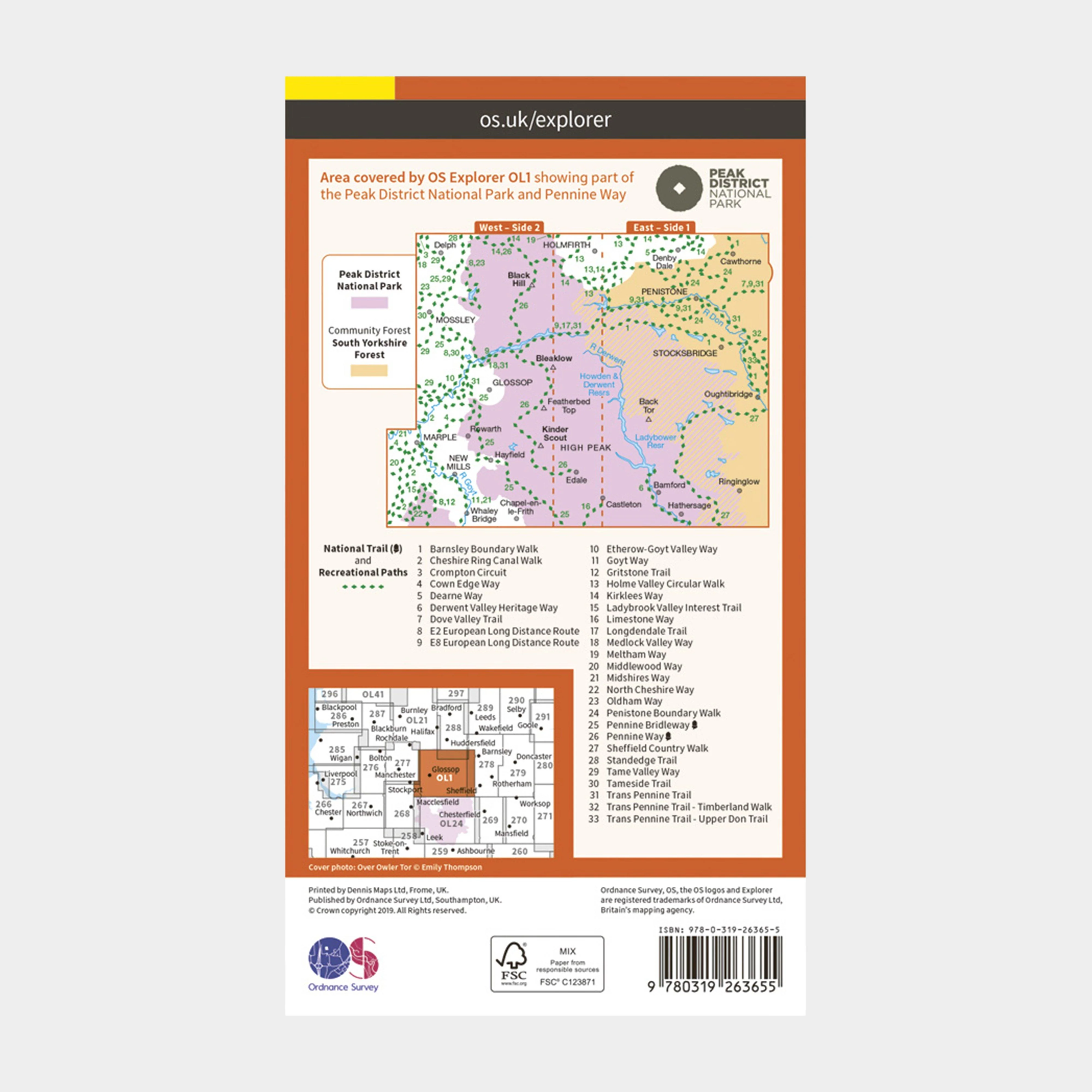 Explorer OL1 The Peak District – Dark Peak Area With Digital Version - Image 2