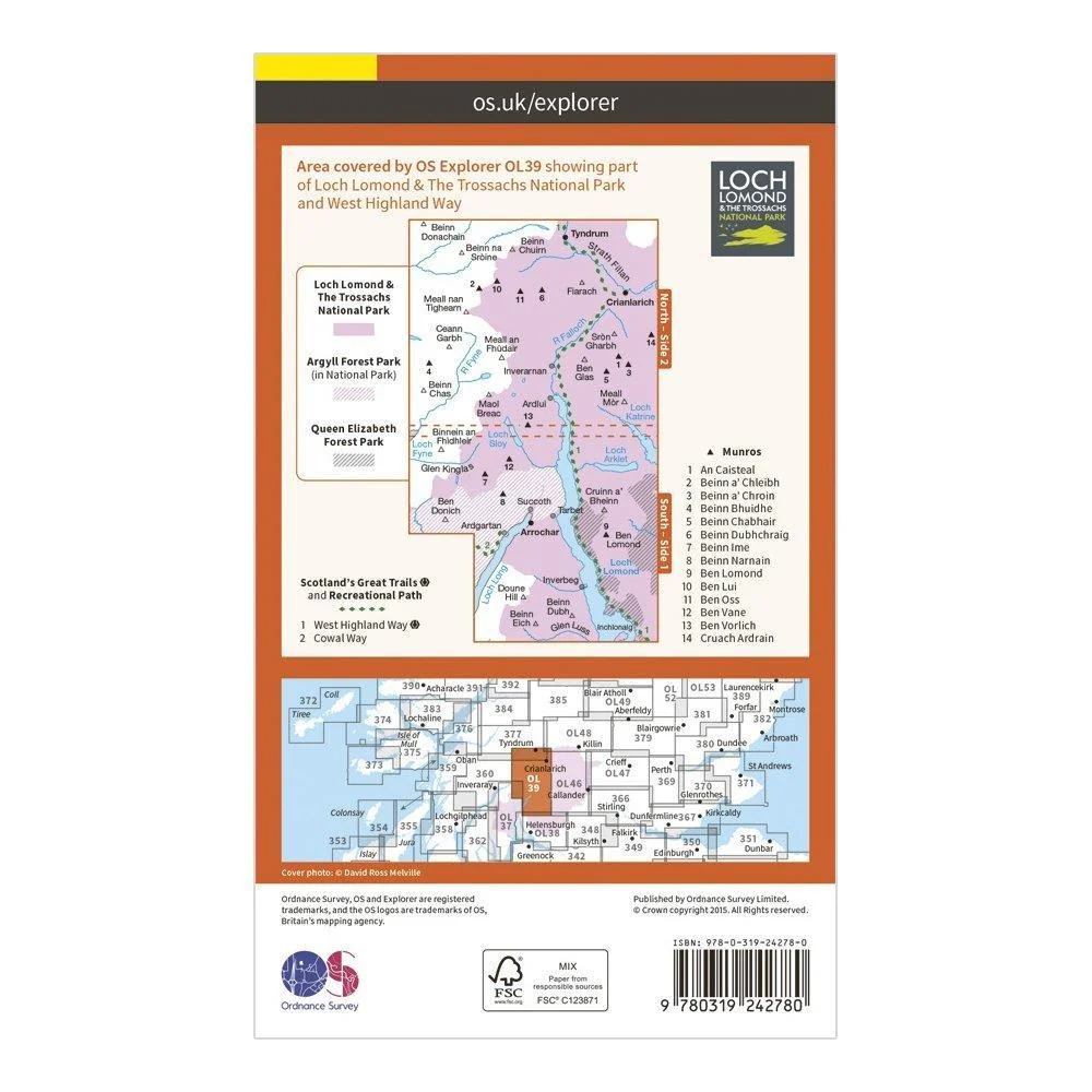 Explorer OL39 Loch Lomond North Map With Digital Version - Image 7