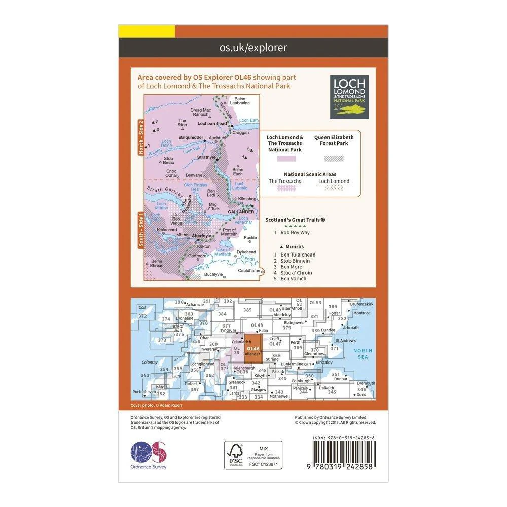 Explorer OL46 The Trossachs Map With Digital Version - Image 2