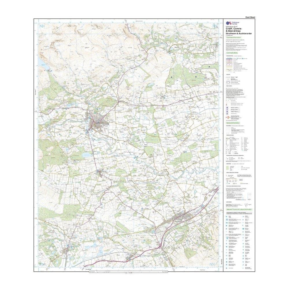 Explorer OL47 Crieff, Comrie & Glen Artney Map With Digital Version - Image 3