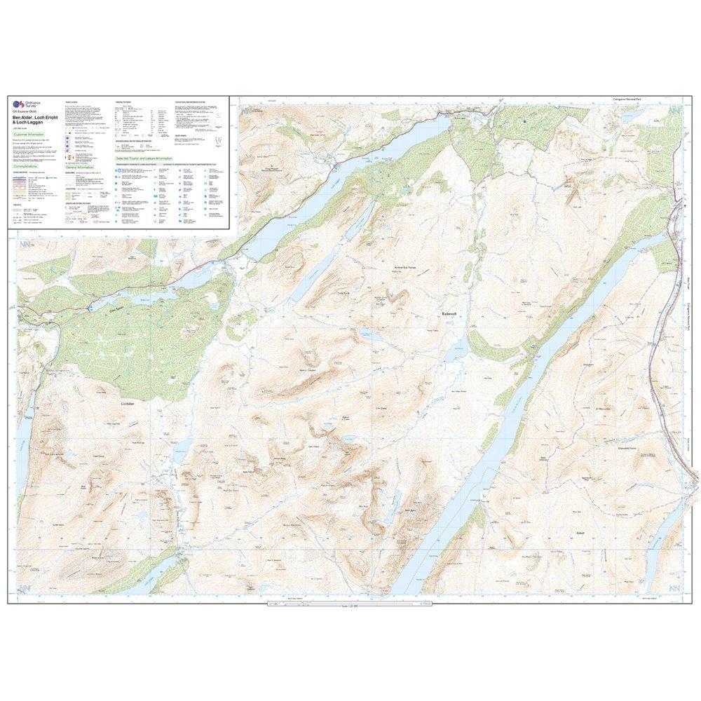 Explorer OL50 Ben Alder, Loch Ericht & Loch Laggan Map With Digital Version - Image 3