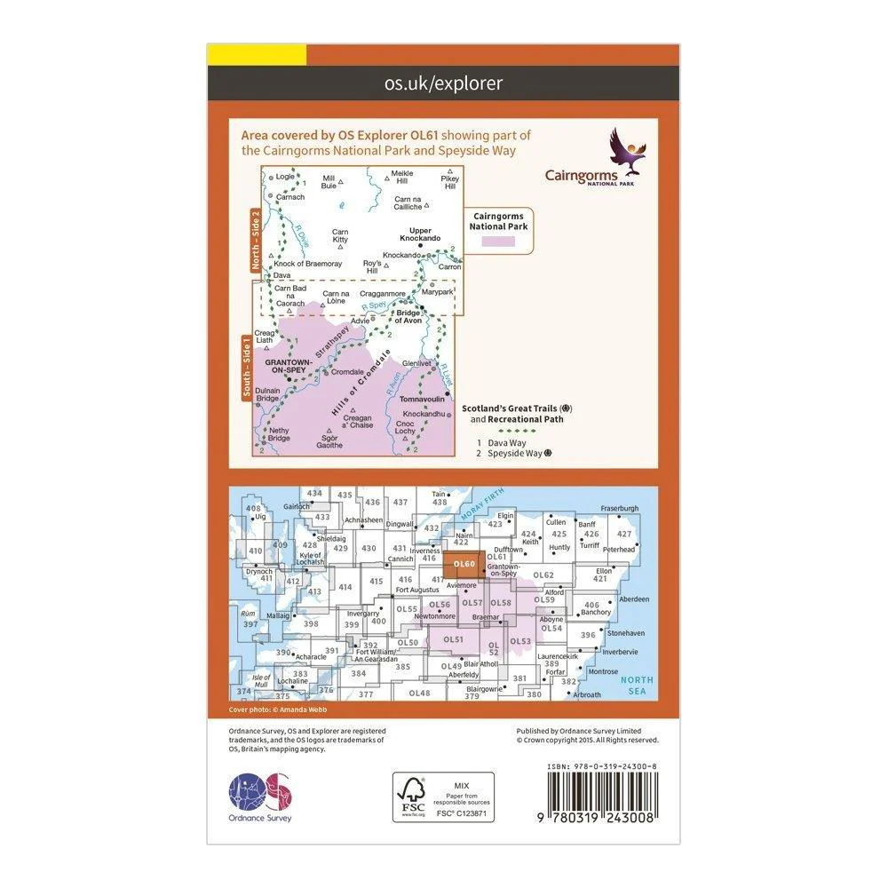 Explorer OL61 Grantown-on-Spey & Hills of Cromdale Map With Digital Version - Image 2