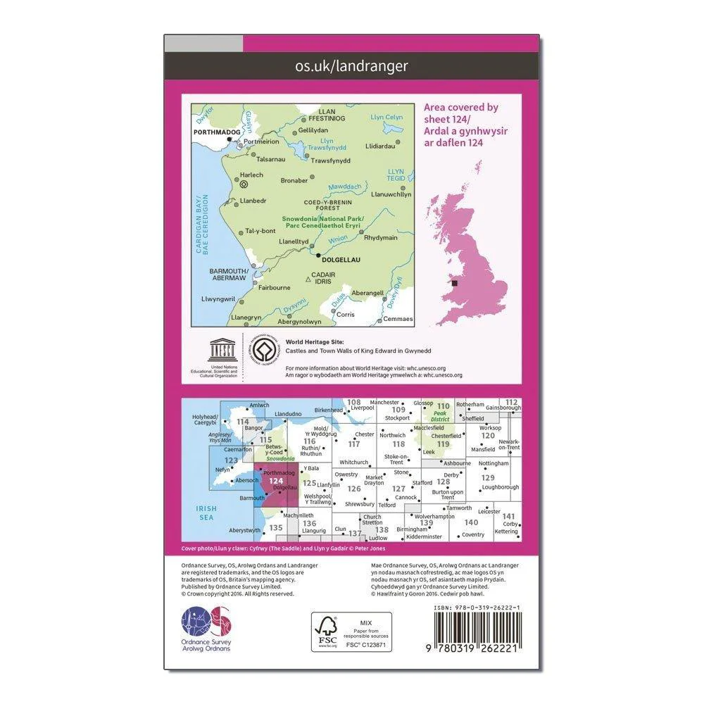 Landranger 124 Porthmadog & Dolgellau Map With Digital Version - Image 2