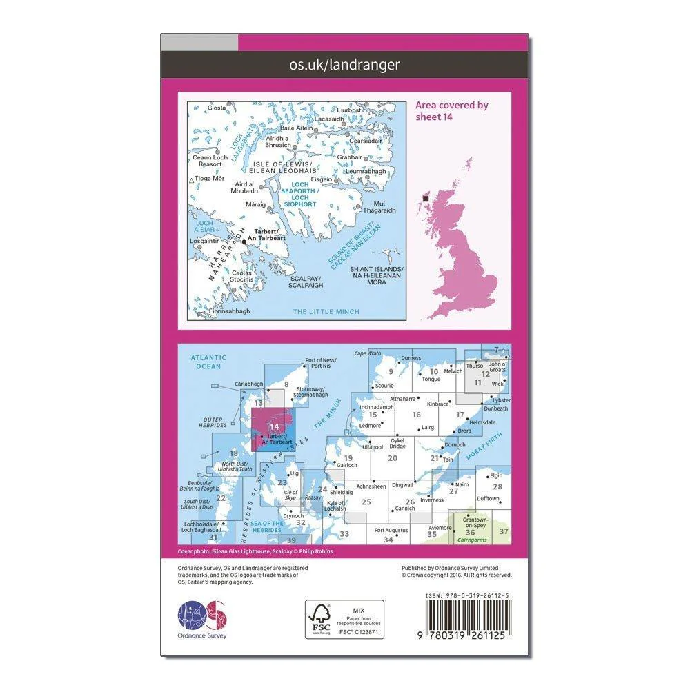 Landranger 14 Tarbert & Loch Seaforth Map With Digital Version - Image 2