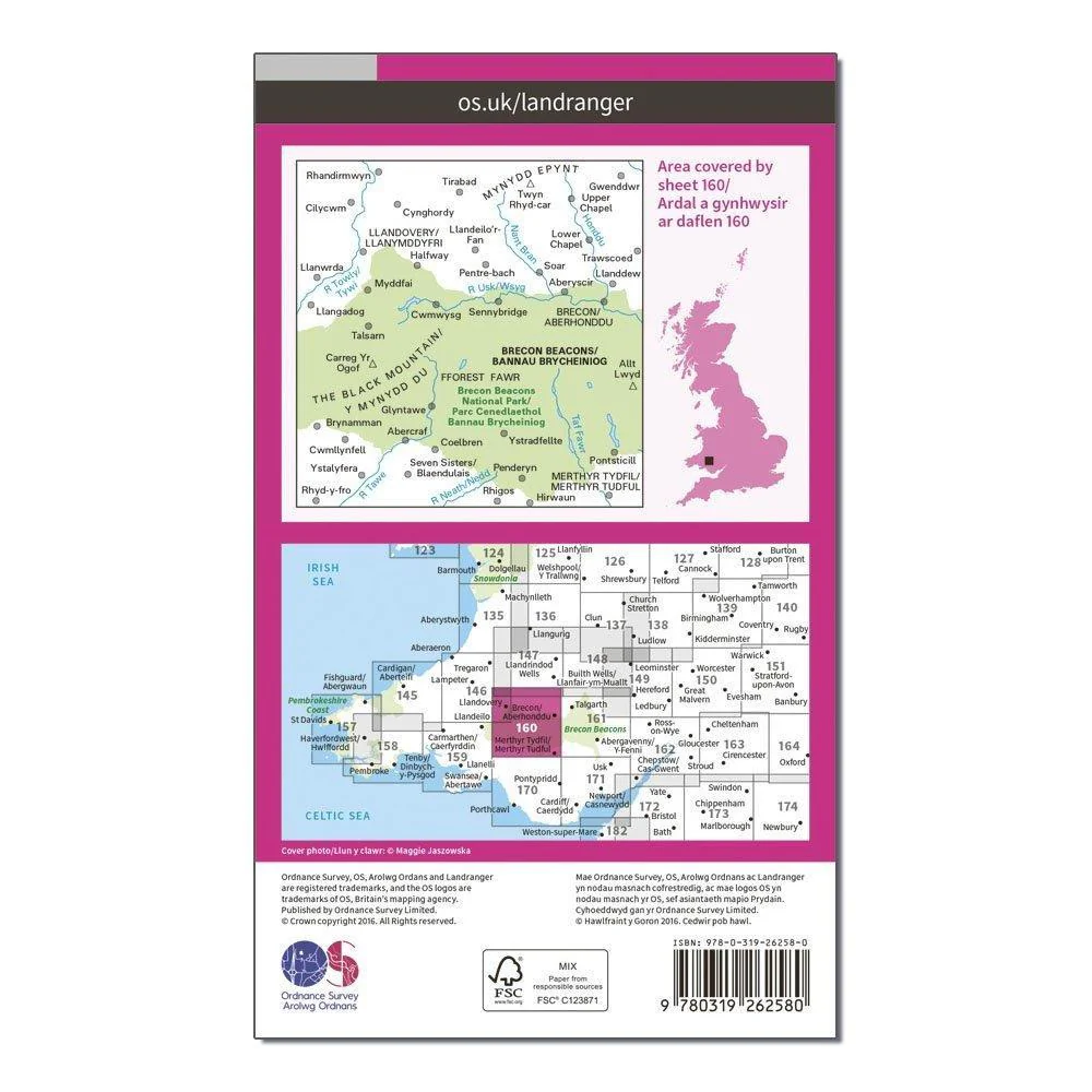 Landranger 160 Brecon Beacons Map With Digital Version - Image 2