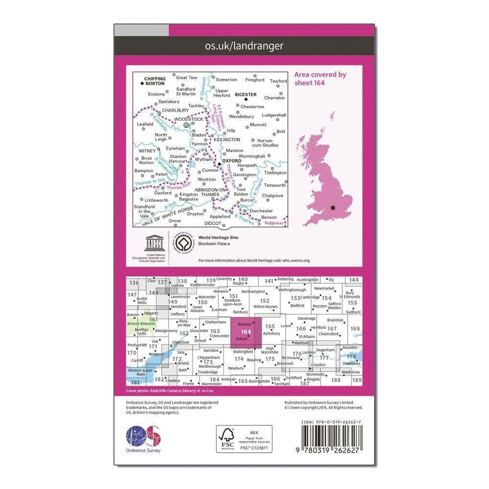 Landranger 164 Oxford, Chipping Norton & Bicester Map With Digital Version - Image 2