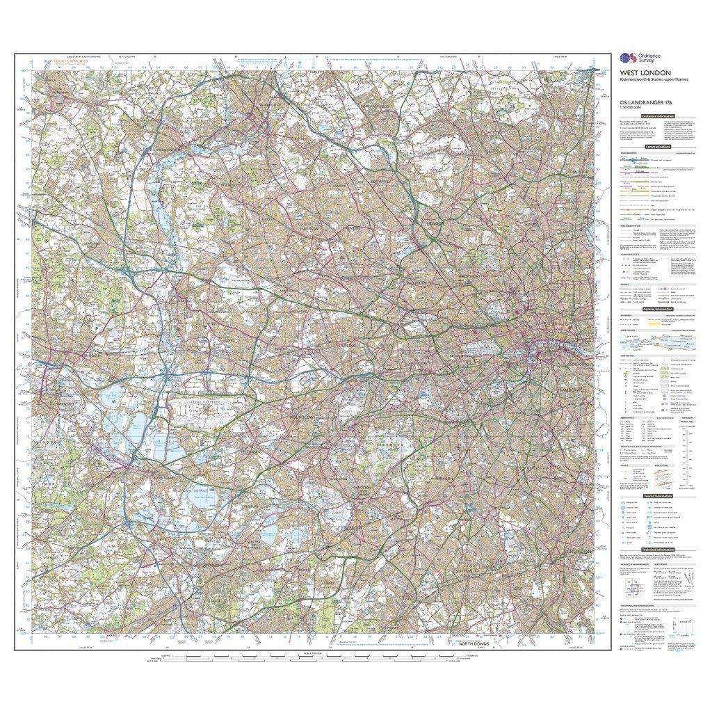 Landranger 176 West London, Rickmansworth & Staines Map With Digital Version - Image 3