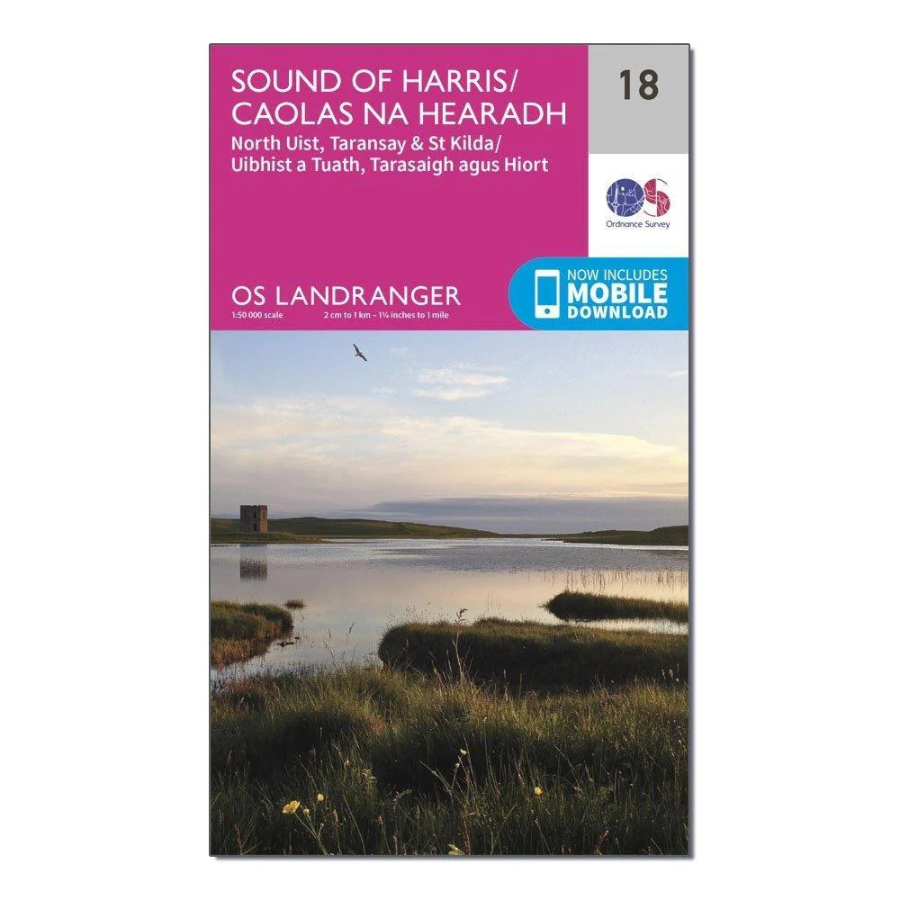 Landranger 18 Sound of Harris, North Uist, Taransay & St Kilda Map With Digital Version - Image 4