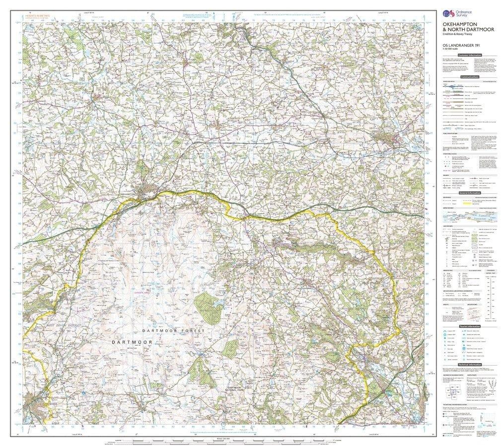 Landranger 191 Okehampton & North Dartmoor Map - Image 3