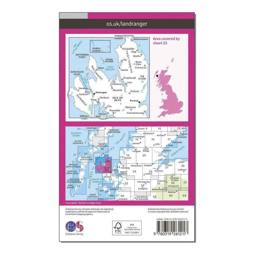 Landranger 23 North Skye, Dunvegan & Portree Map With Digital Version - Image 2