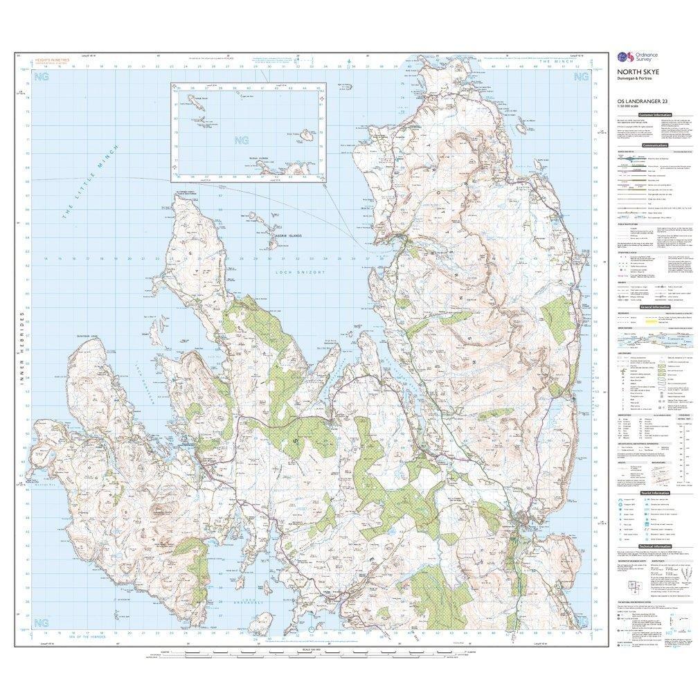 Landranger 23 North Skye, Dunvegan & Portree Map With Digital Version - Image 3